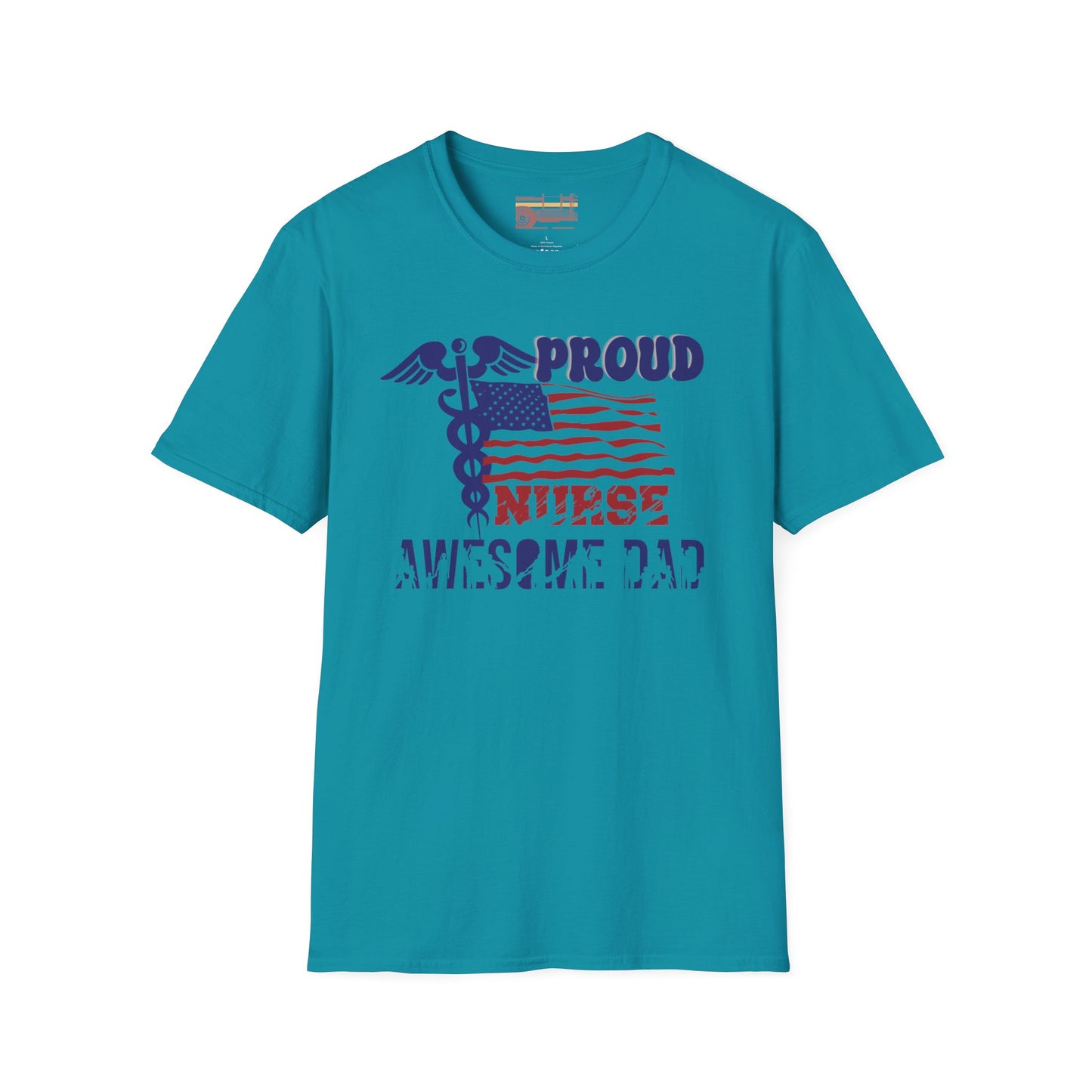 Proud Nurse Awesome Dad Ultimate Comfort Unisex Fathers Day Nurse T-shirt