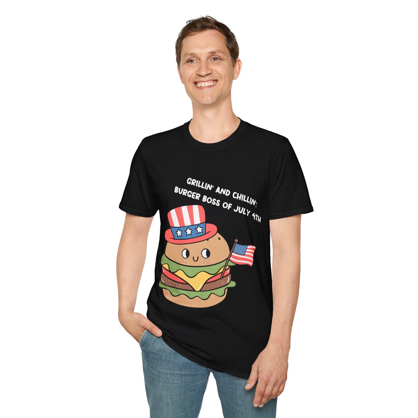 Grilling and Chilling, Burger Boss of July 4th Ultimate Comfort Unisex T-shirt