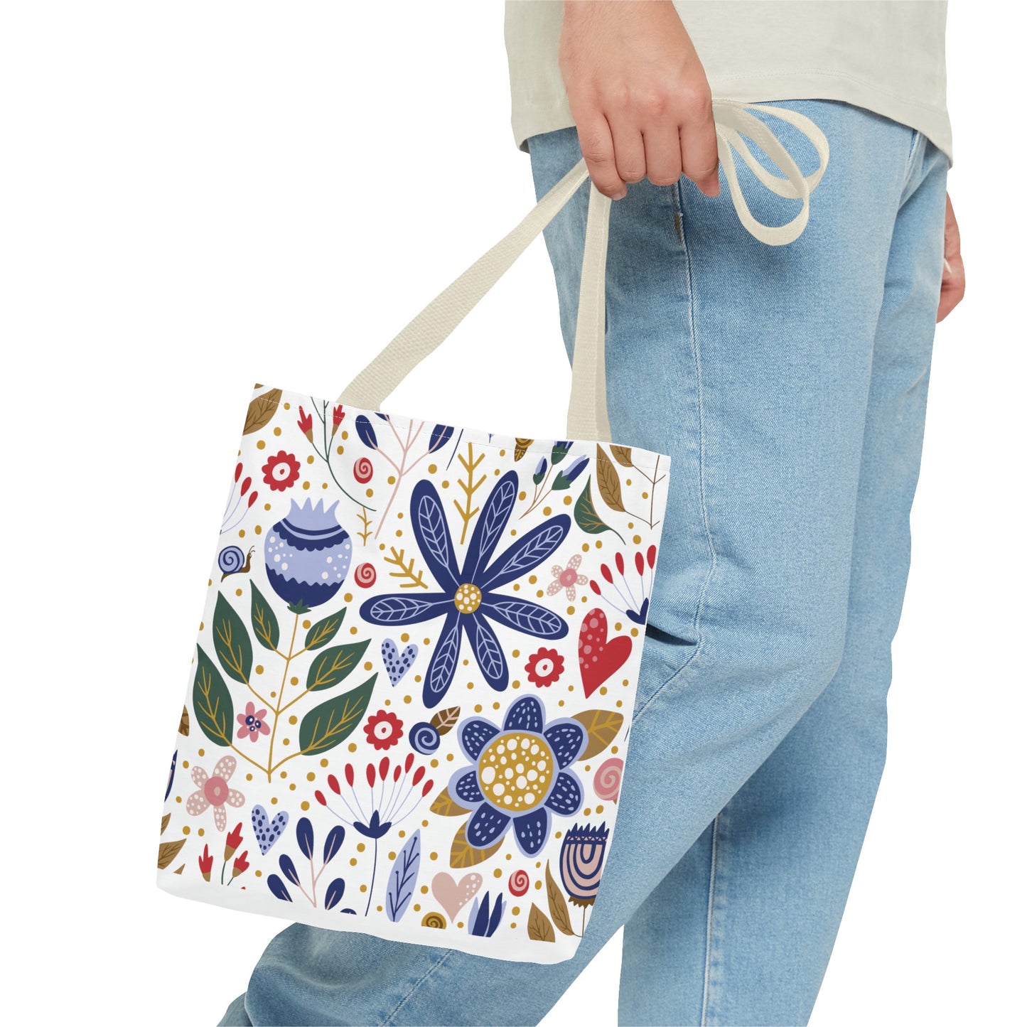 Summer Graphic Wild Flower Tote Bag