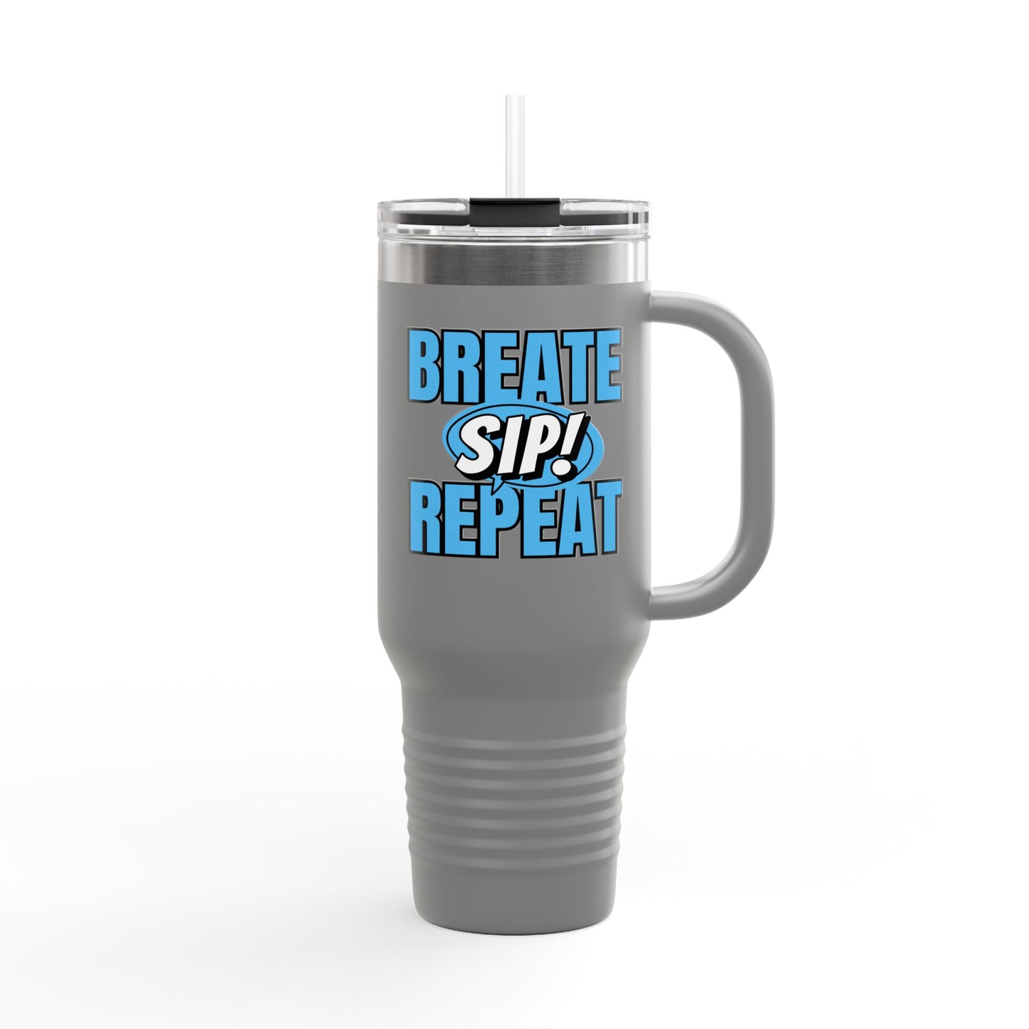 Breathe Sip Repeat Insulated Travel Mug