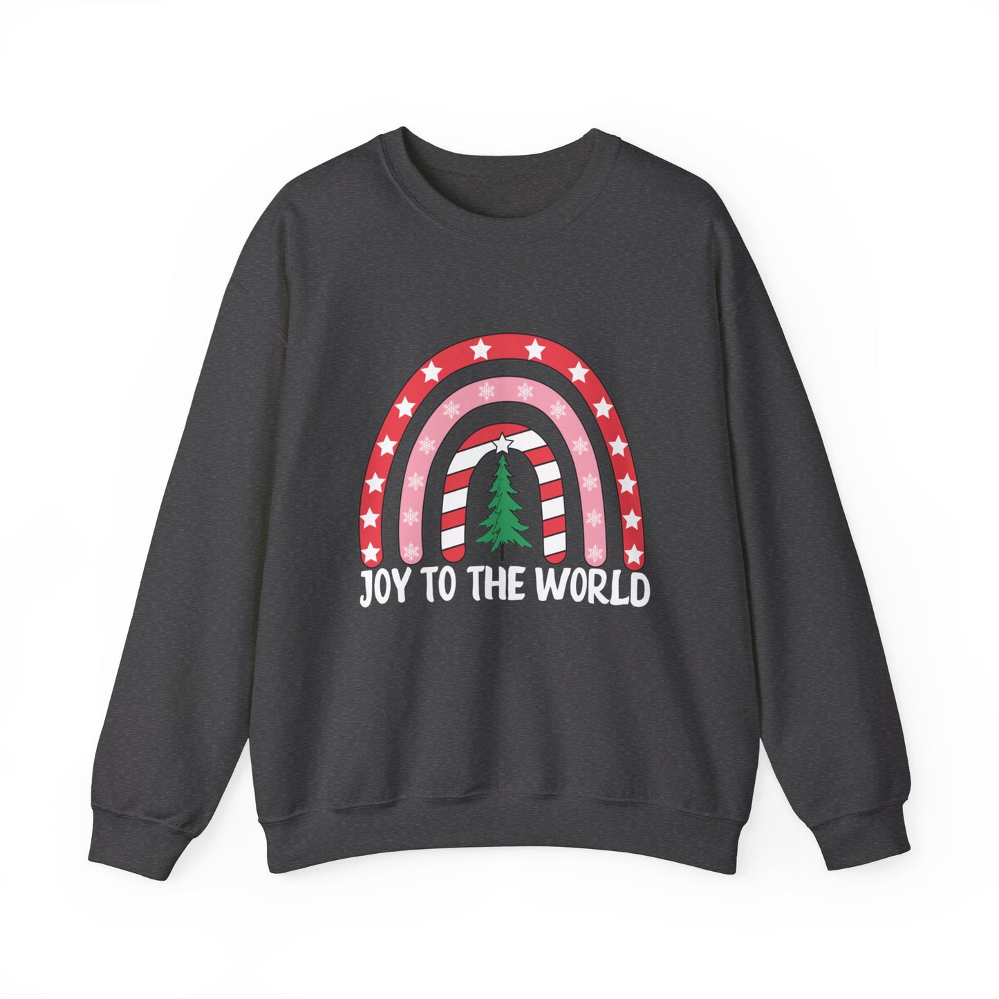 Graphic Designed Holiday Christmas Joy To The World Unisex Crewneck Sweatshirt