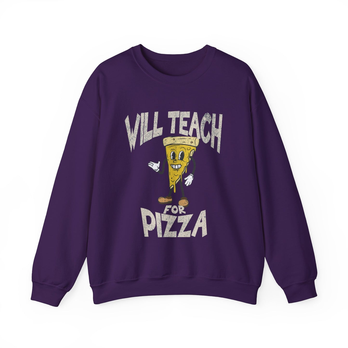 Graphic Designed Minimalist Unisex Pizza Lover World Pizza Day Crewneck Sweatshirt