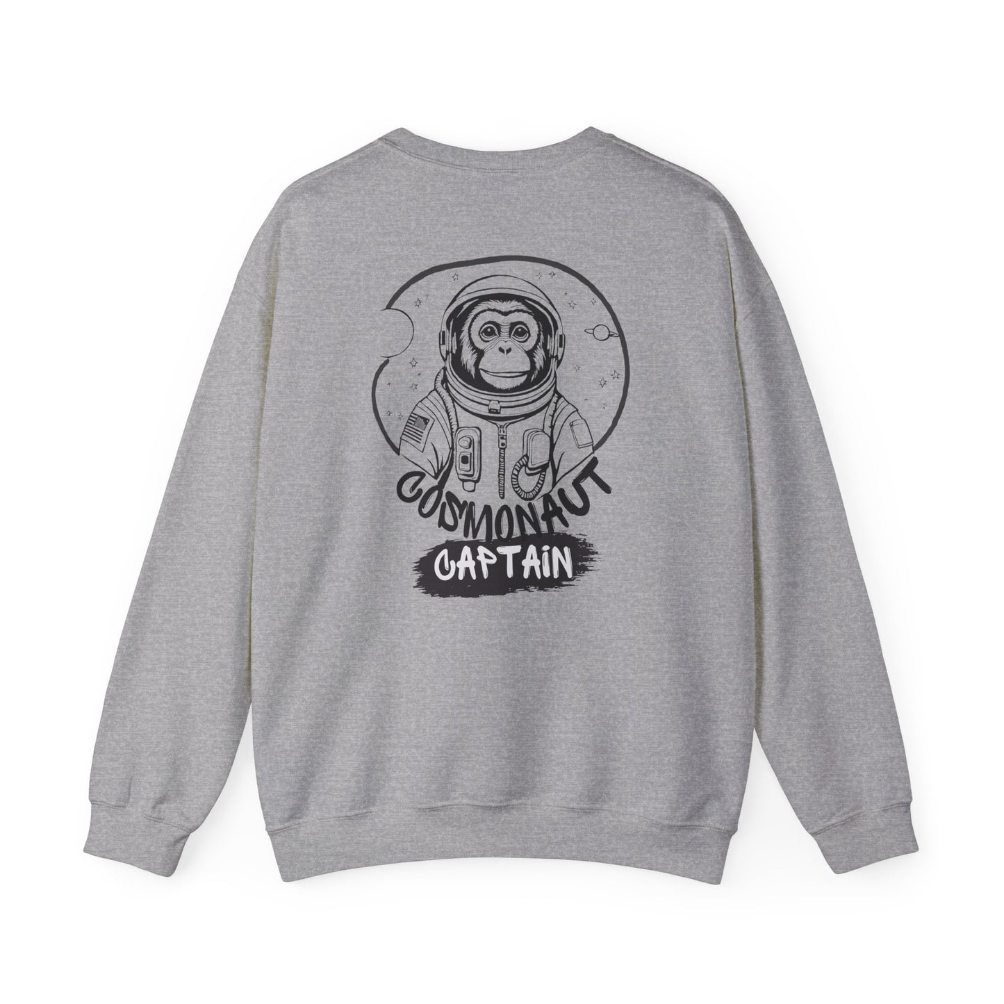 Graphic Designed Minimalist Cosmonaut Crewneck Sweatshirt