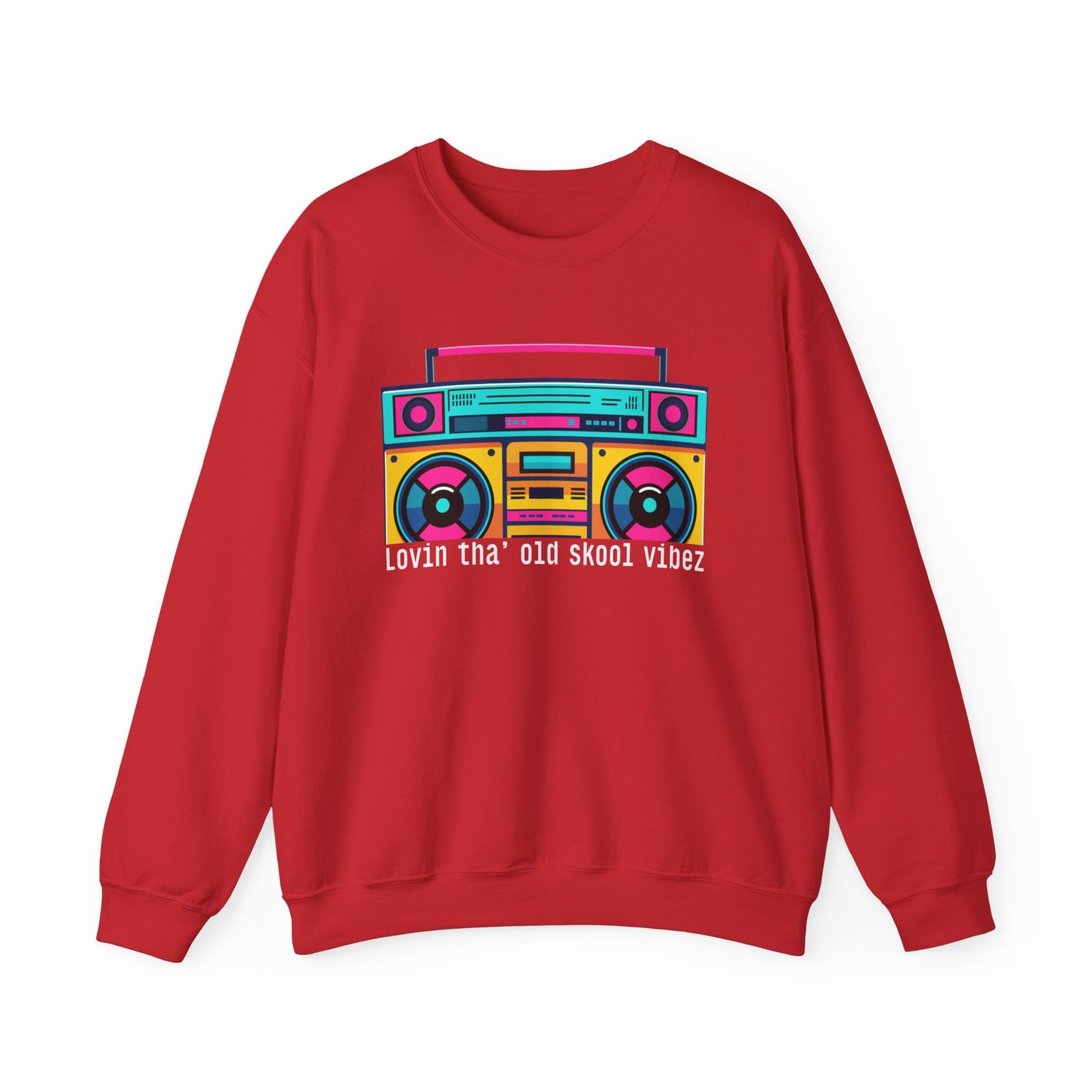 Graphic Designed Minimalist Unisex Old Skool Vibes Crewneck Sweatshirt