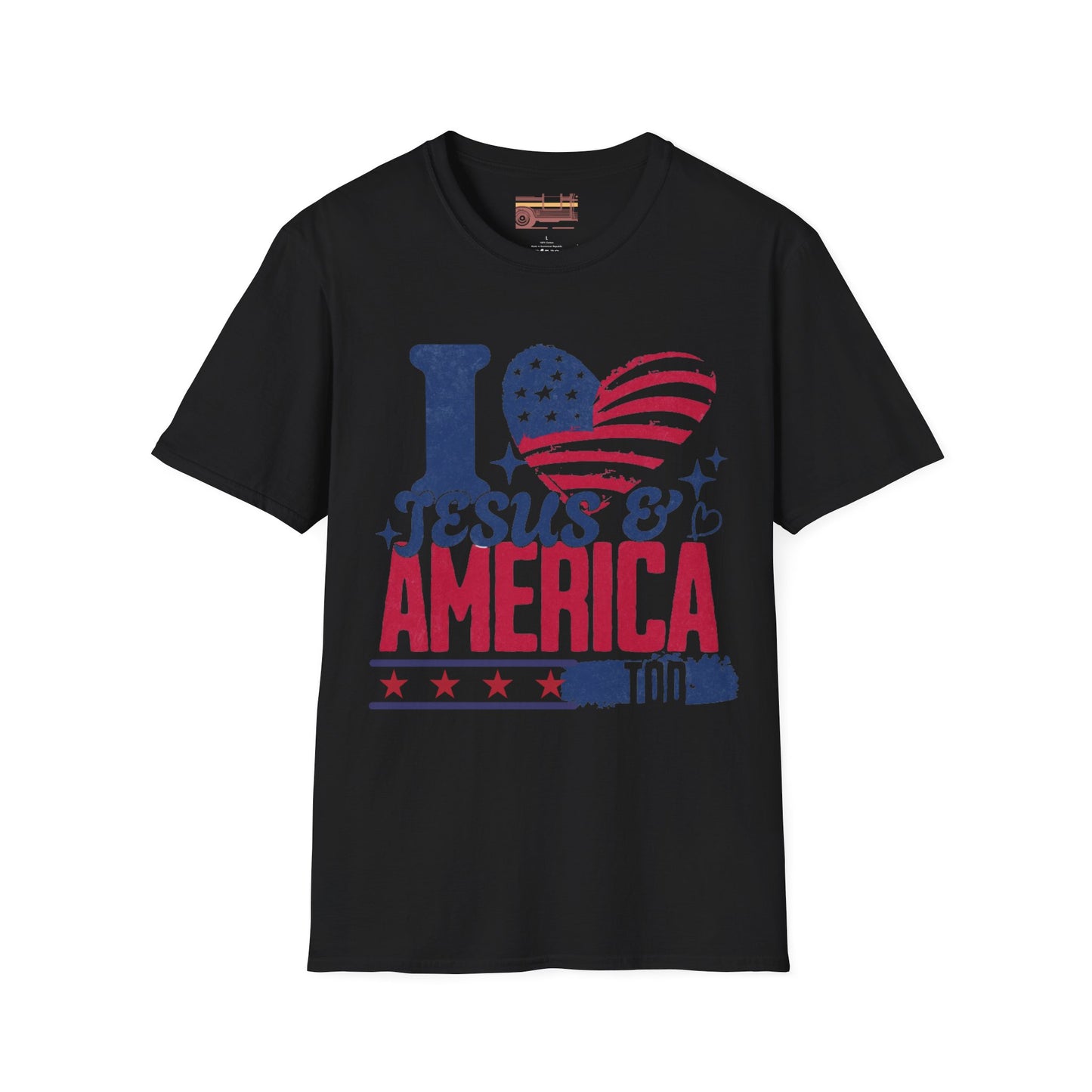 Graphic I Love Jesus and America Too, July 4th Ultimate Comfort Unisex T-shirt