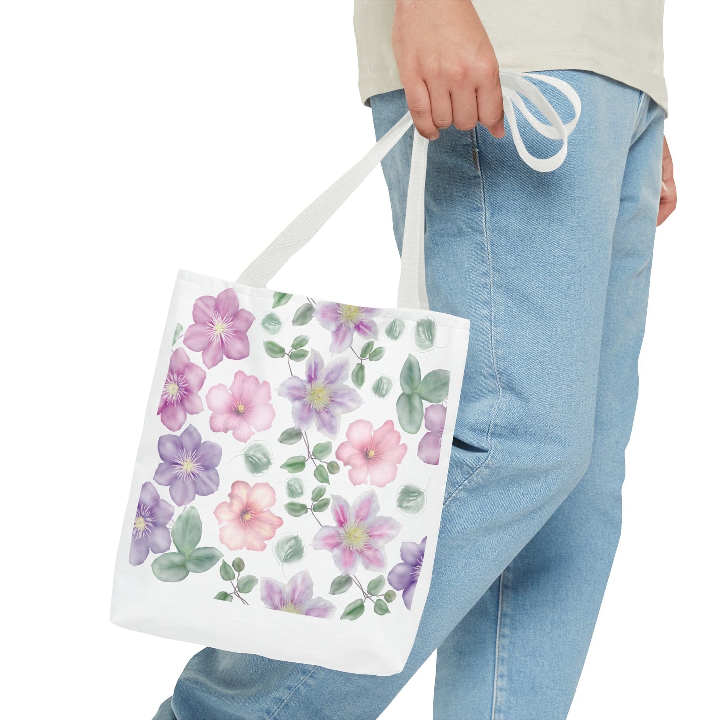 Summer Graphic Wild Flower Tote Bag