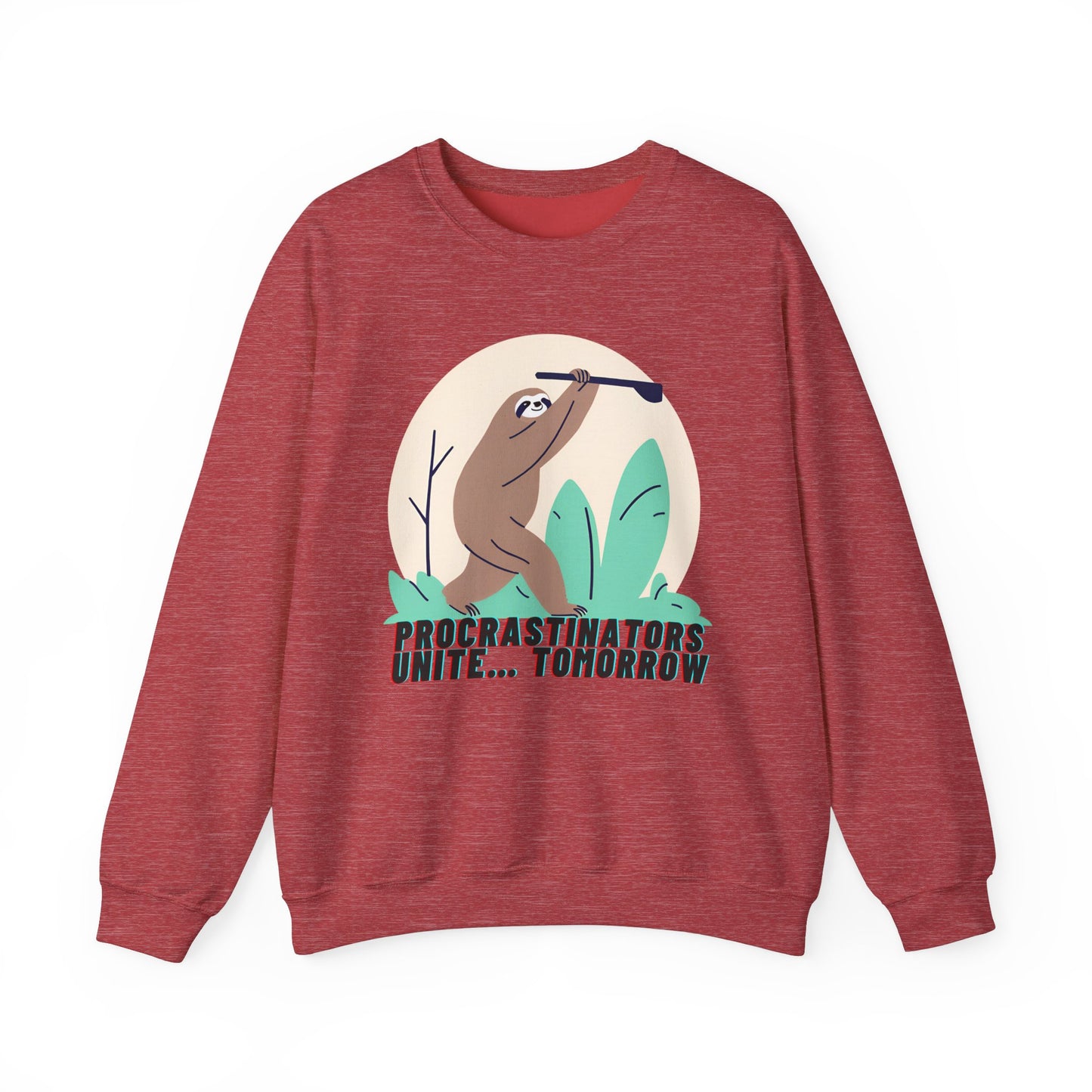 Graphic Designed Minimalist Unisex Procrastinator Crewneck Sweatshirt