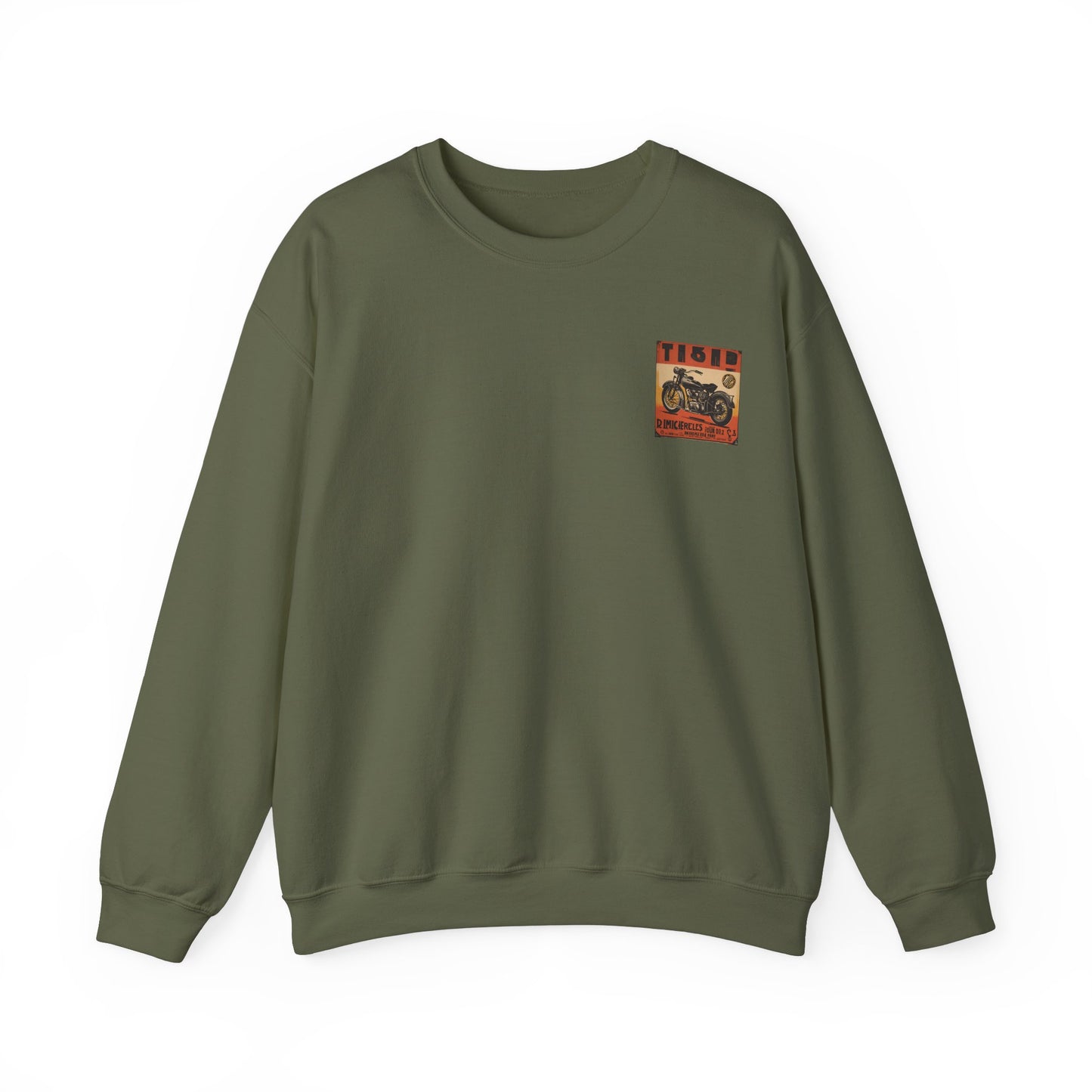 Graphic Designed Minimalist Bikers Crewneck Sweatshirt