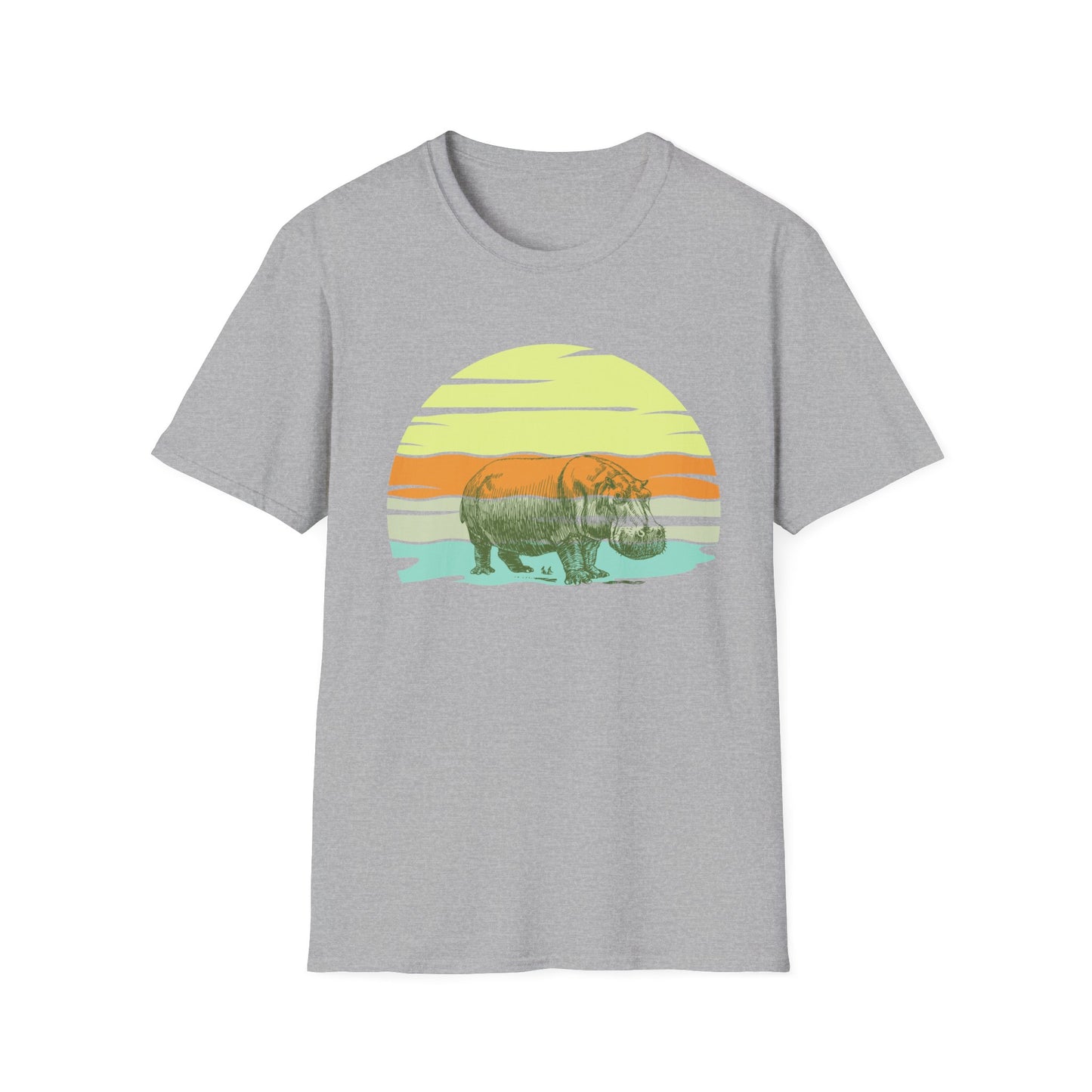 Hippo-po Animal Graphic Ultimate Comfort Unisex T-shirt