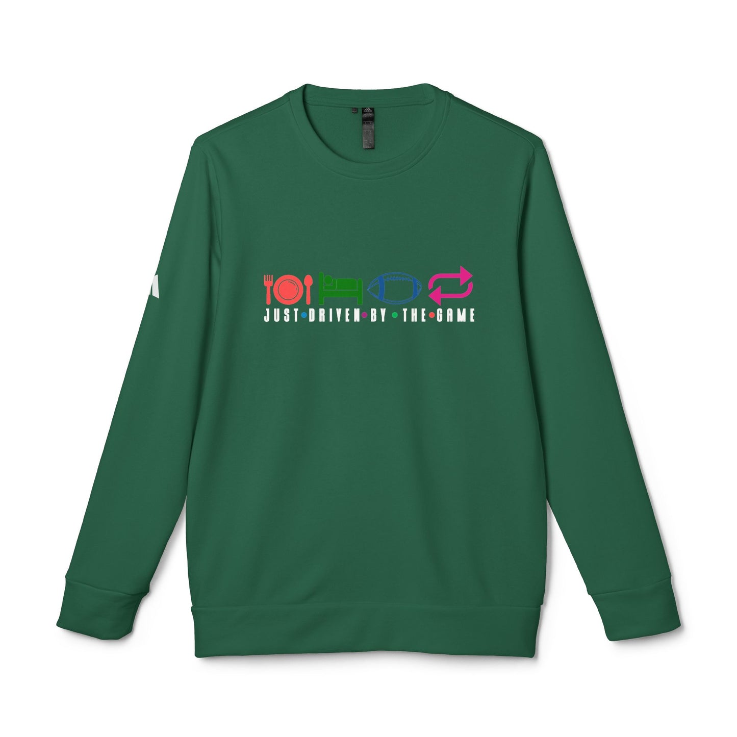 DTG adidas® Unisex Fleece Crewneck Just My Love For The Game Baseball Sweatshirt
