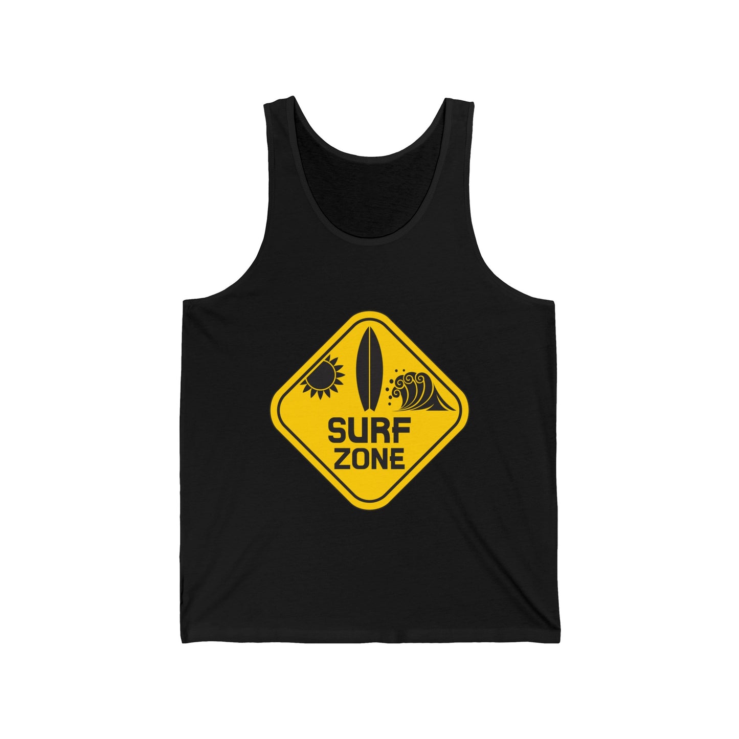 Beach Lovers Ultimate Comfort Styled Funny Unisex Surf Zone Summer Tank Top
