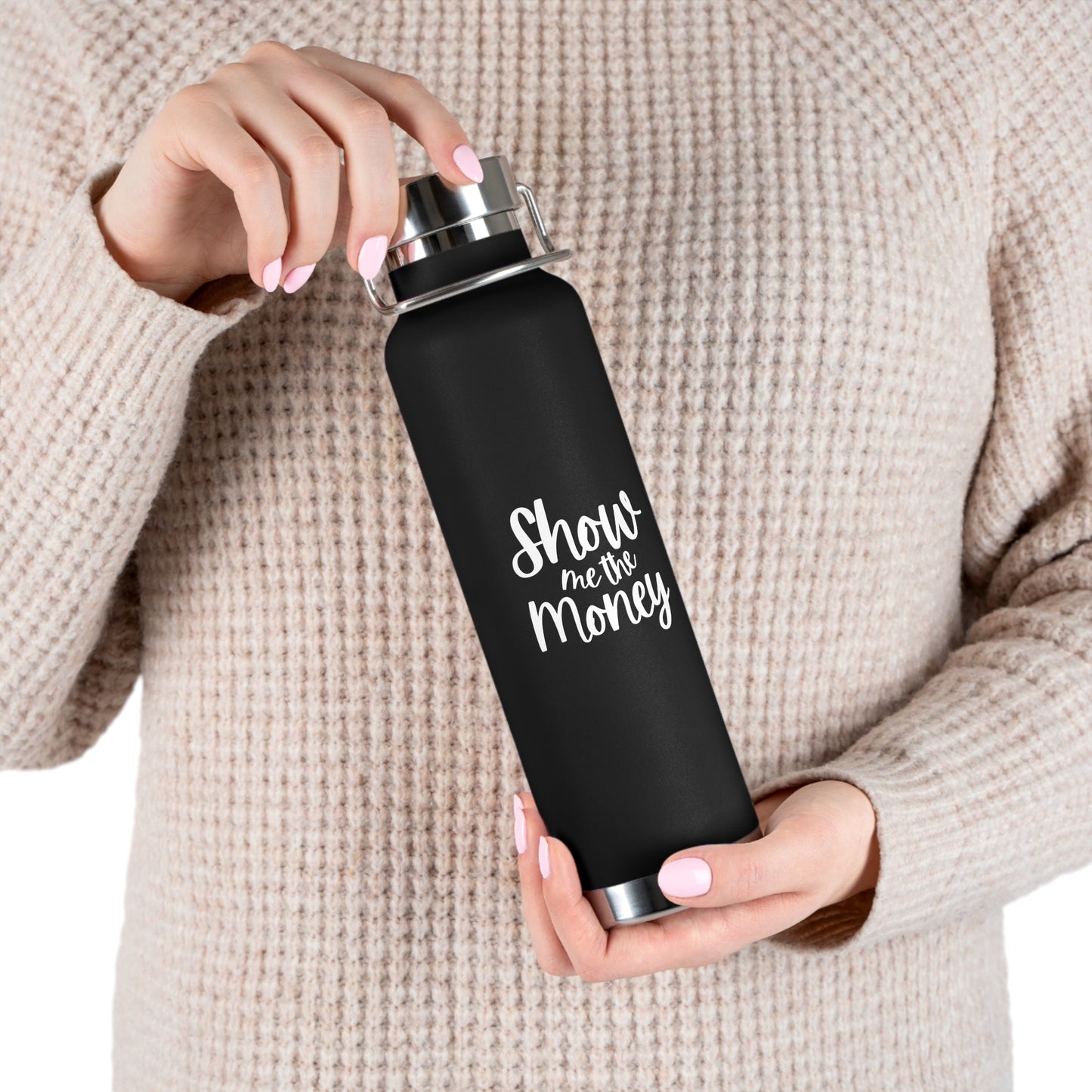 Show Me The Money Copper Vacuum Insulated Bottle, 22oz