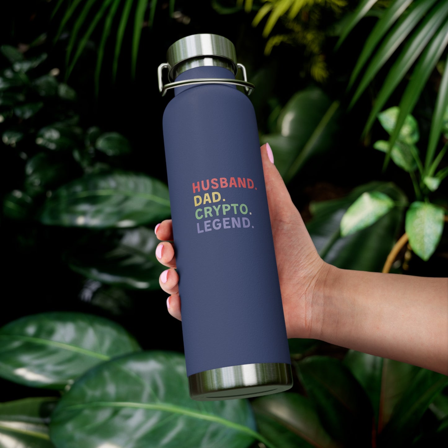 Husband Dad Crypto Legend Copper Vacuum Insulated Bottle, 22oz