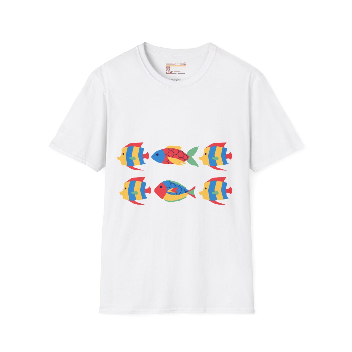 Graphic Designed Comfort Unisex Colored Fish T-shirt