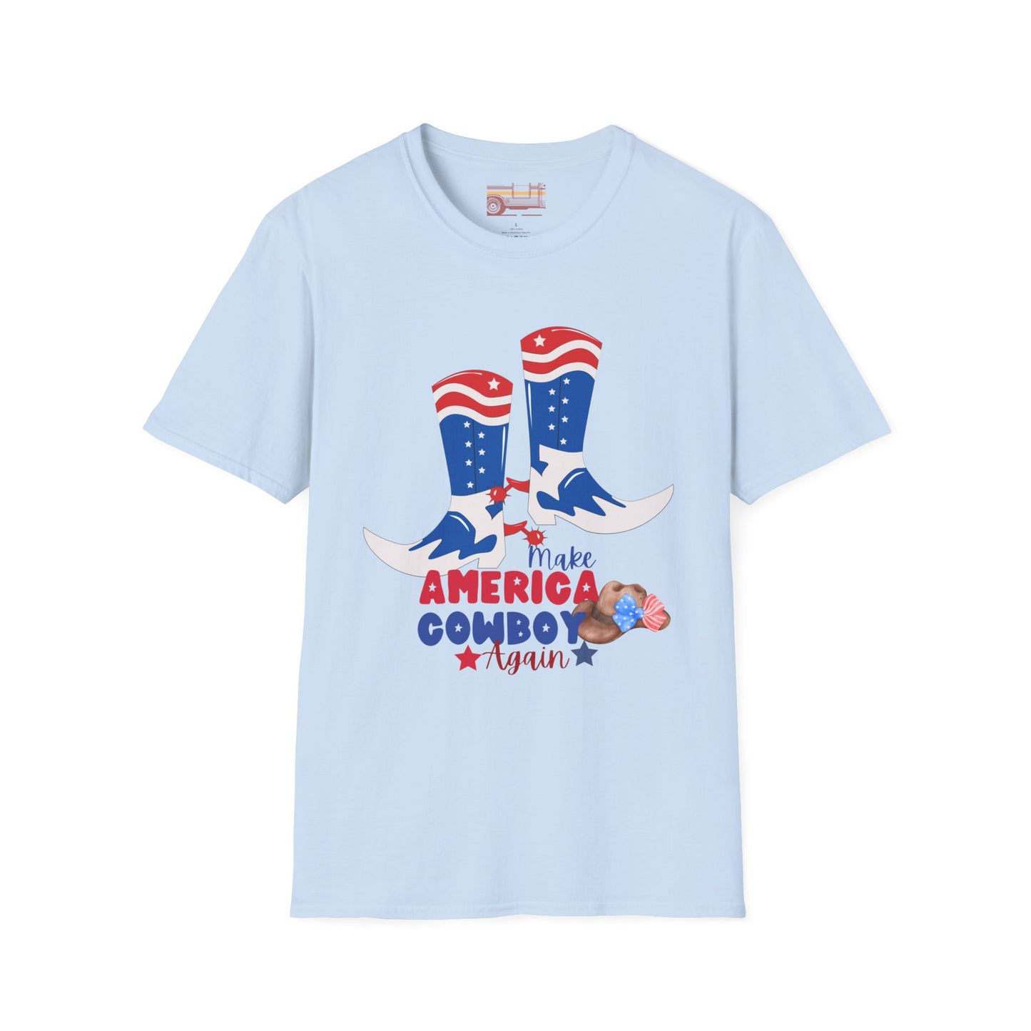 Make America Cowboy Again Graphic Independence Day July 4th Ultimate Comfort Unisex T-shirt