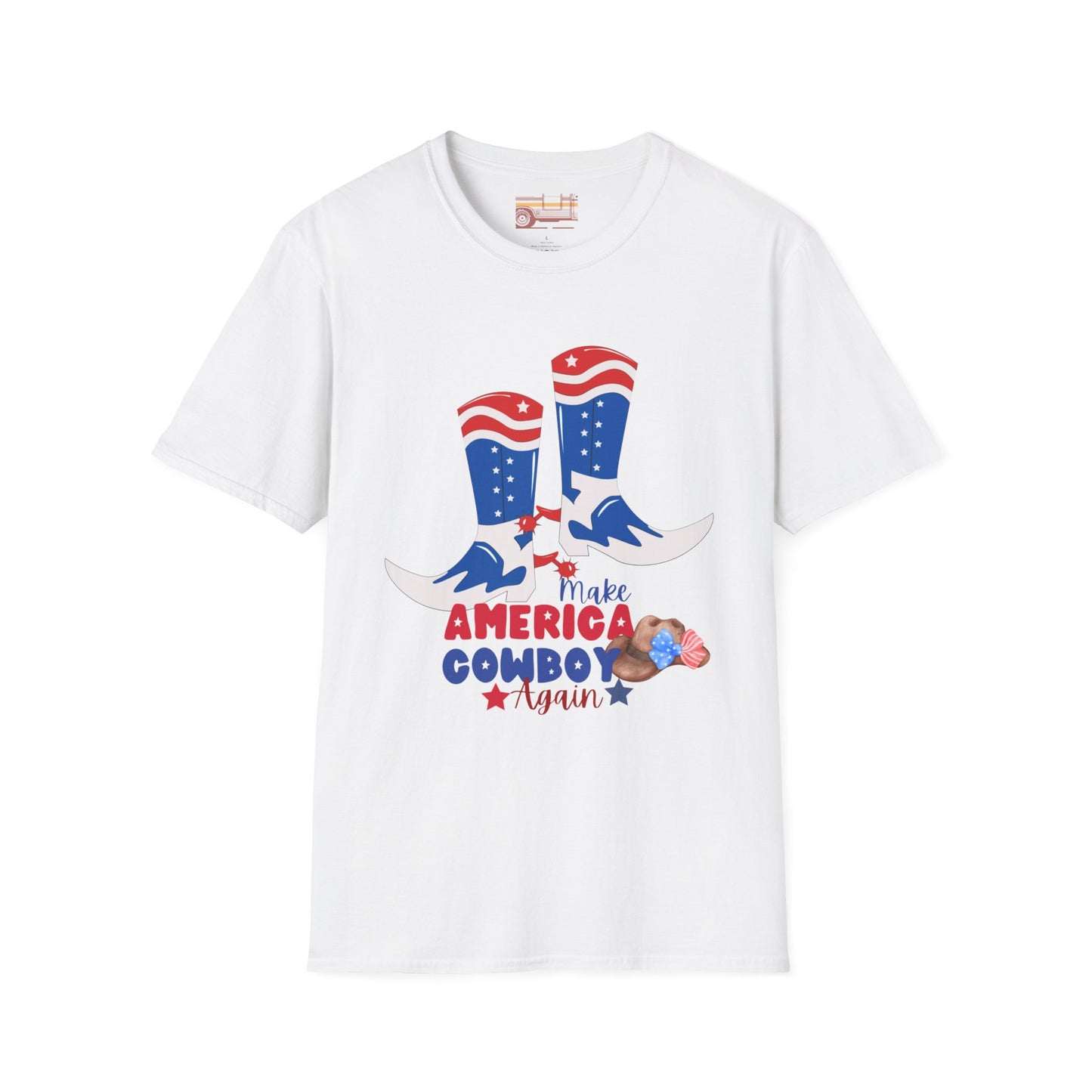 Make America Cowboy Again Graphic Independence Day July 4th Ultimate Comfort Unisex T-shirt