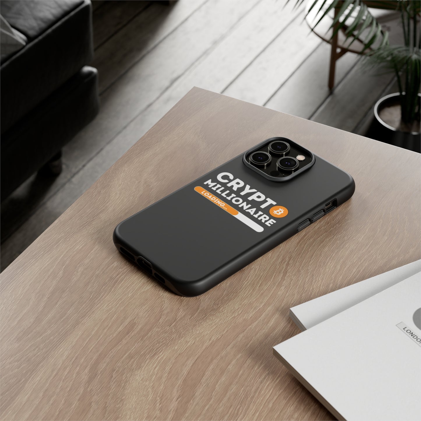 Crypto Millionaire Black iPhone Case