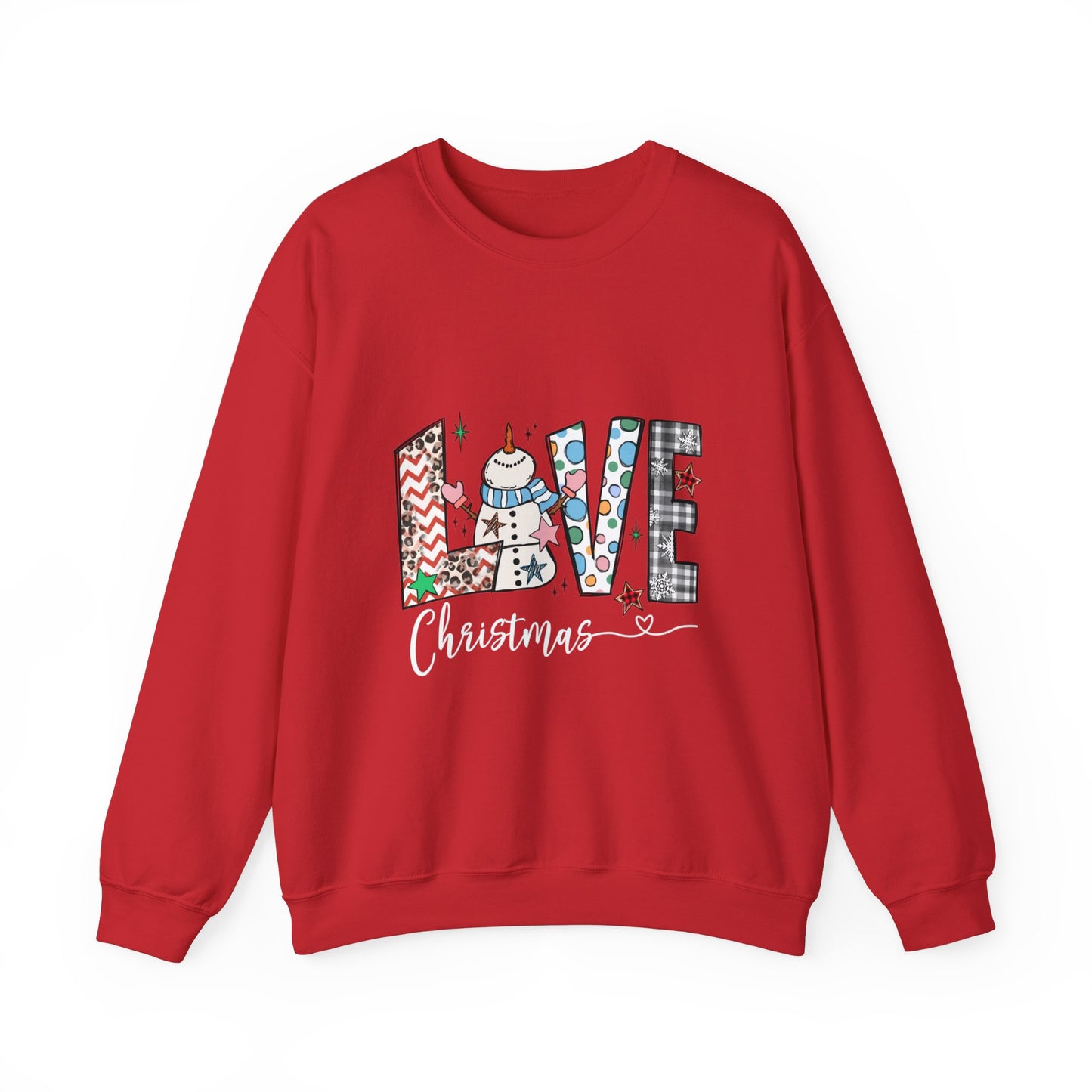 Graphic Designed Holiday Love Christmas Unisex Crewneck Sweatshirt