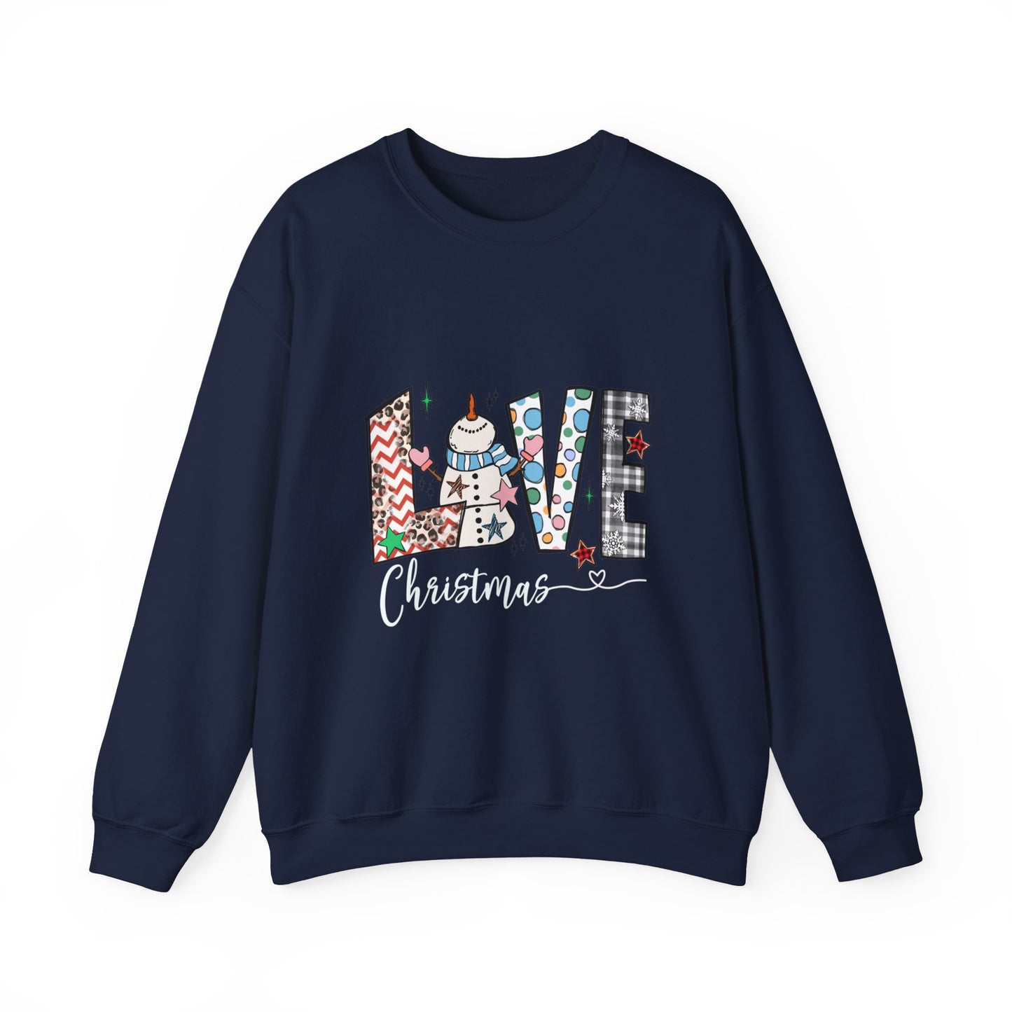 Graphic Designed Holiday Love Christmas Unisex Crewneck Sweatshirt