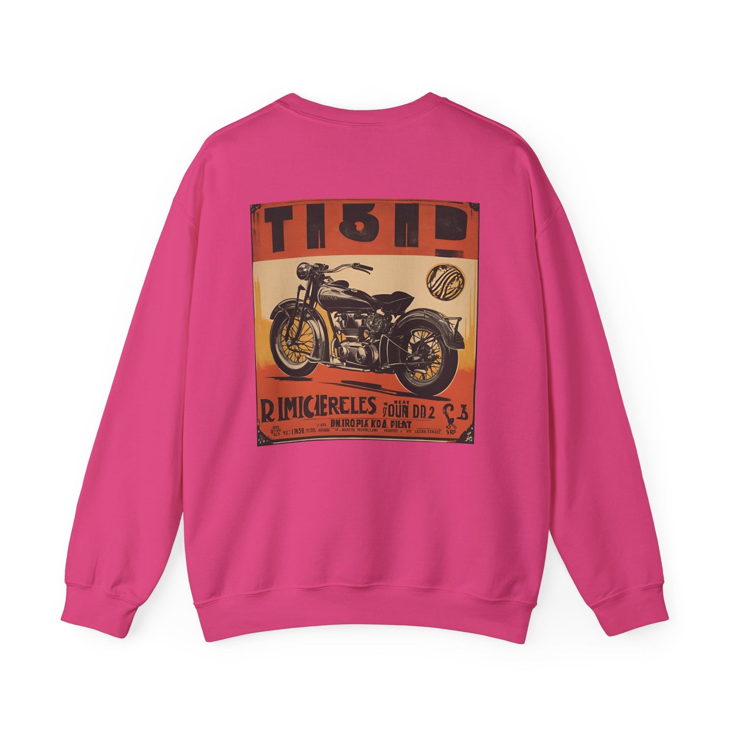 Graphic Designed Minimalist Bikers Crewneck Sweatshirt