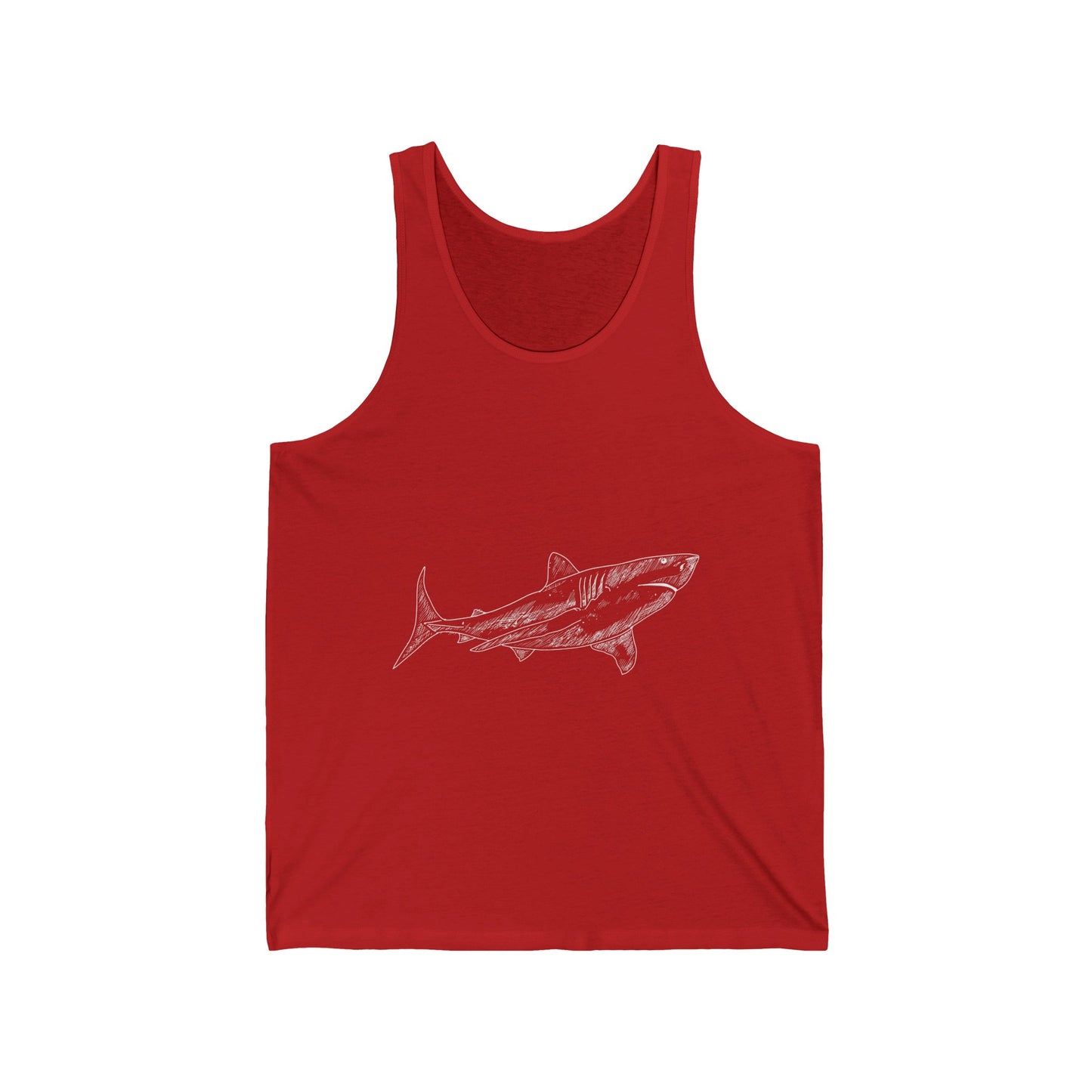 Beach Ultimate Comfort Styled Shark Unisex Summer Tank Top