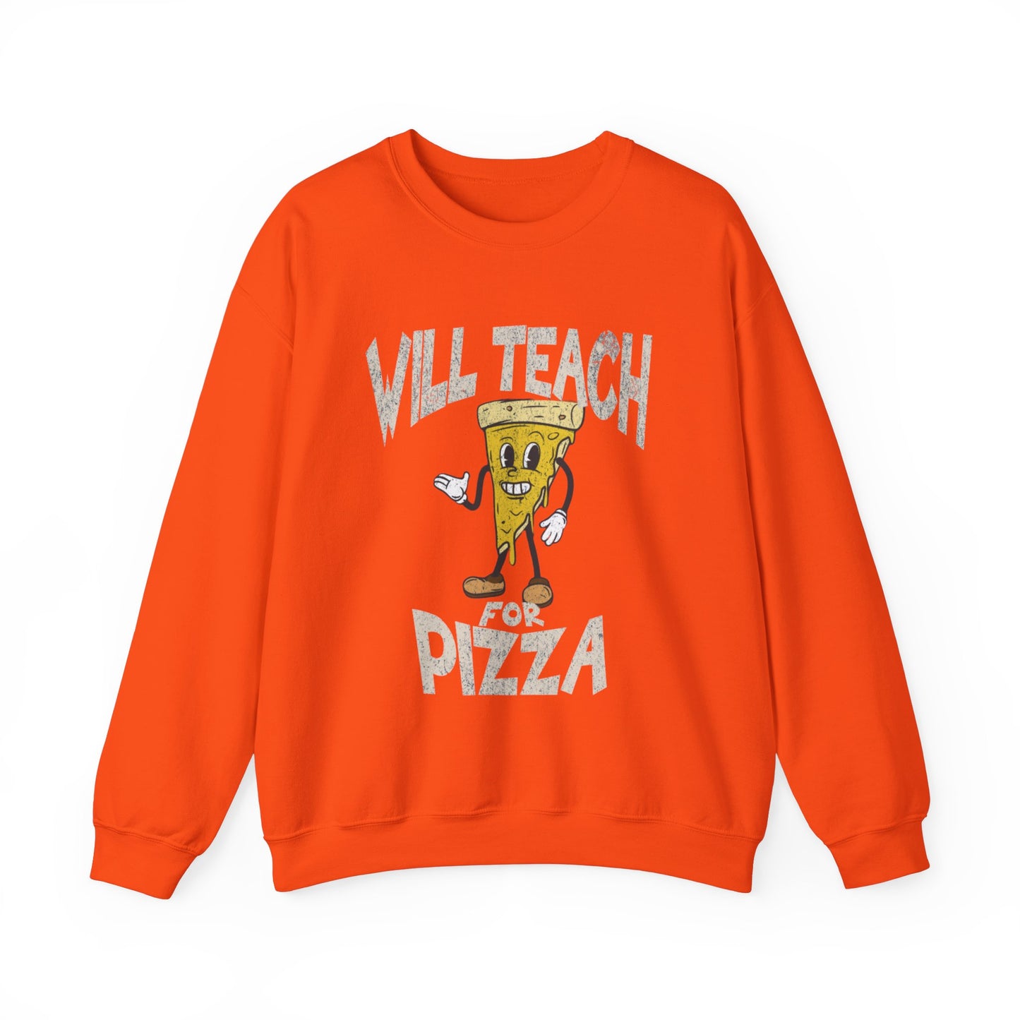 Graphic Designed Minimalist Unisex Pizza Lover World Pizza Day Crewneck Sweatshirt