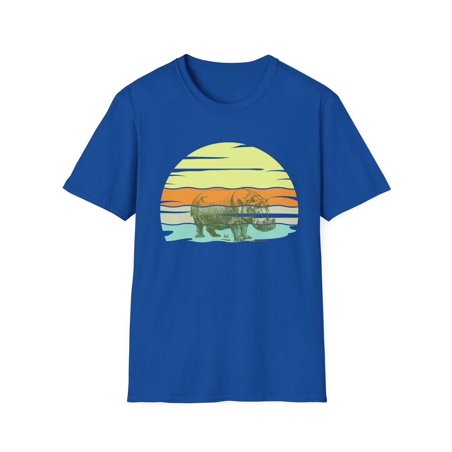 Hippo-po Animal Graphic Ultimate Comfort Unisex T-shirt