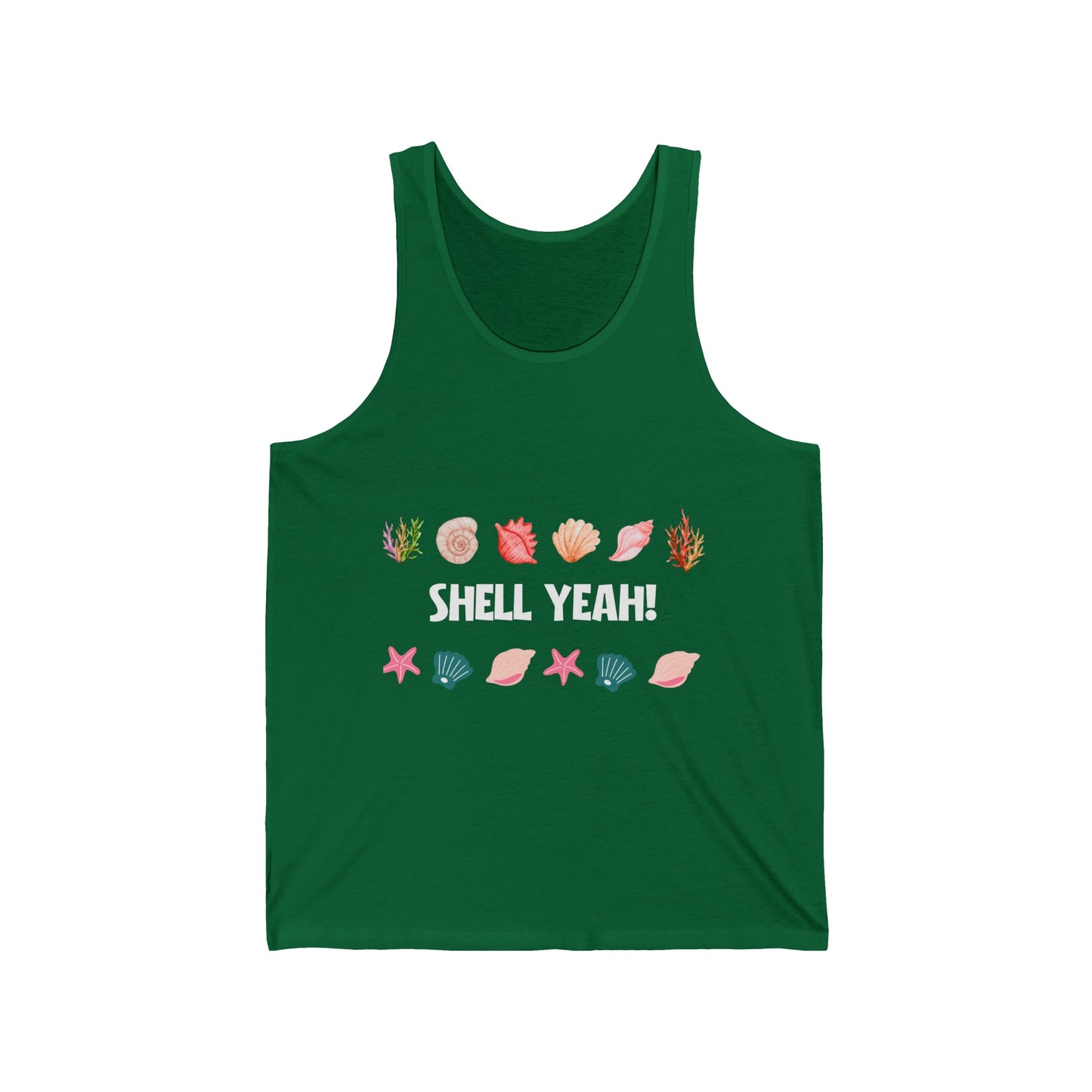 "Shell Yeah" Beach Lovers Ultimate Comfort Styled Unisex Summer Tank Top