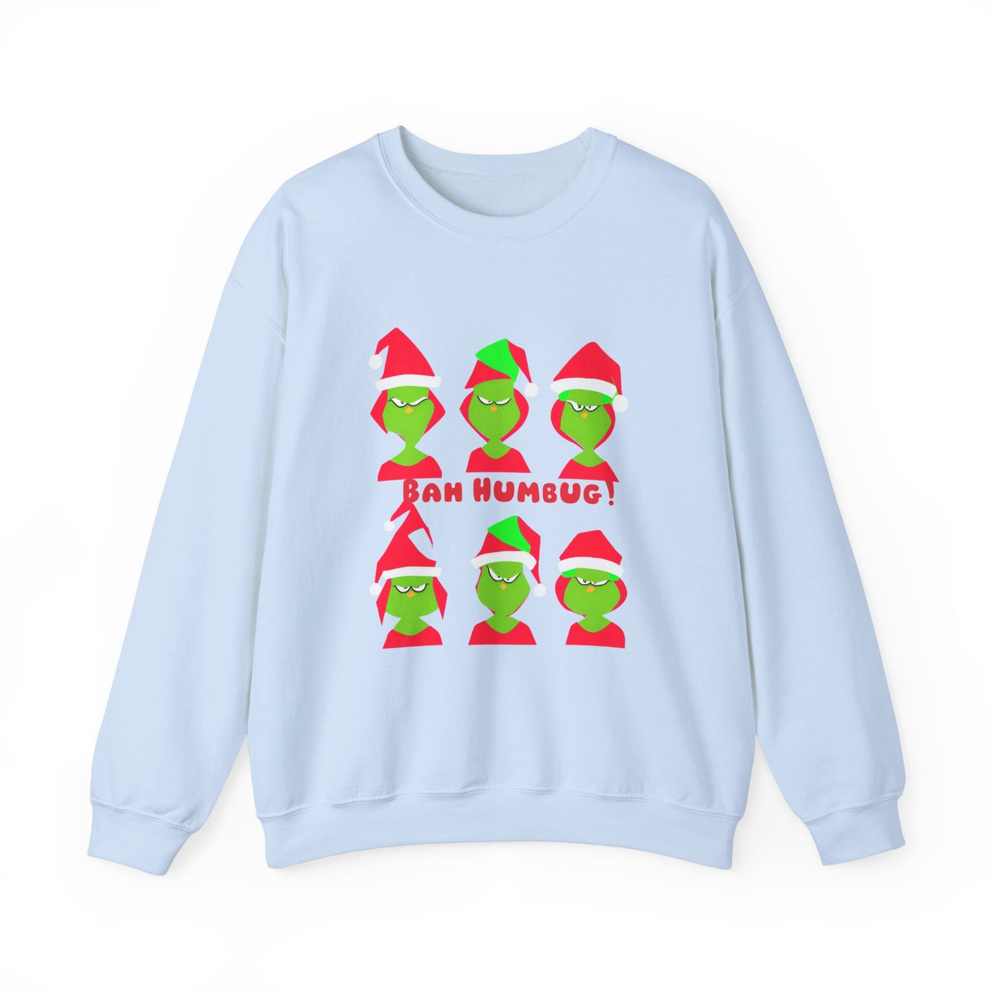 Graphic Designed Holiday Christmas Grinch Mode Crewneck Sweatshirt