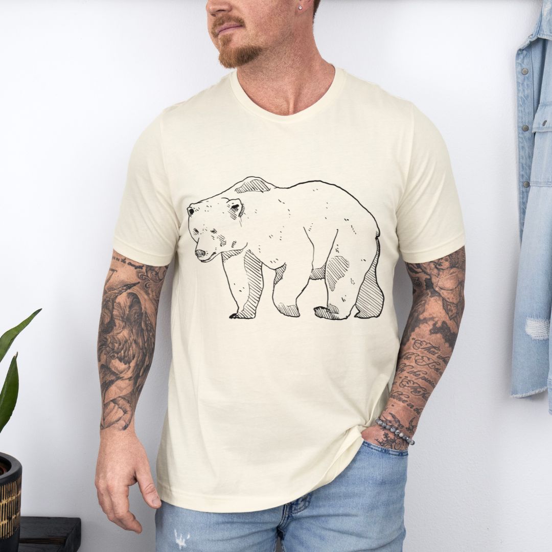 Minimalist Graphic Designed Bear Ultimate Comfort Unisex T-shirt