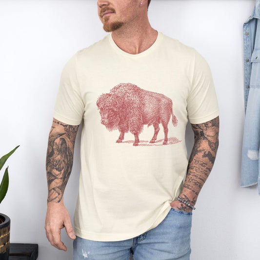 Minimalist Graphic Designed Animal Bison Ultimate Comfort Unisex  T-shirt