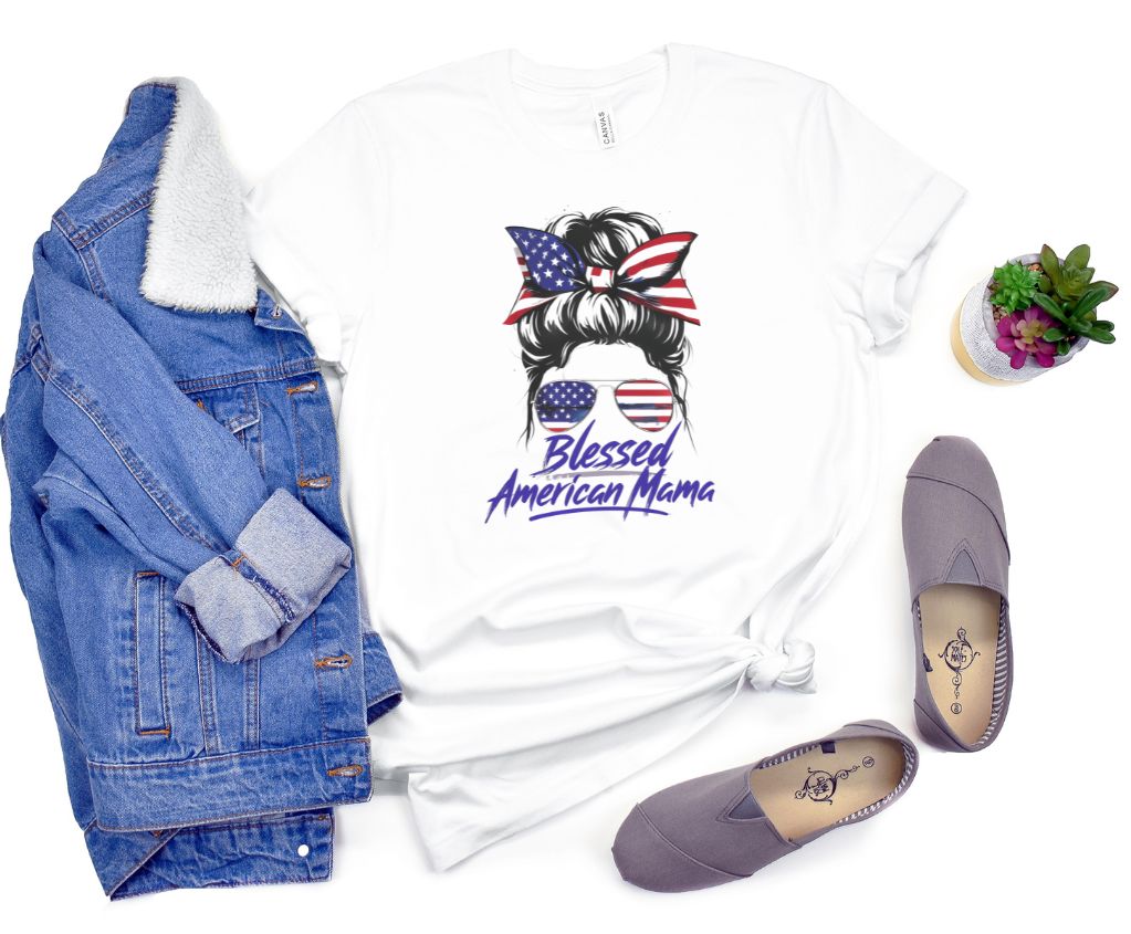 Blessed American Mama T-Shirt