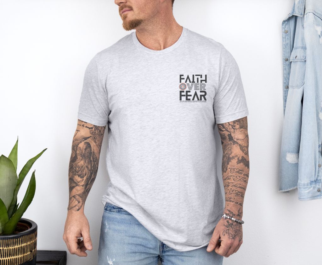 Christian Gospel Unisex Bible Faith Over Fear Verse Shirt