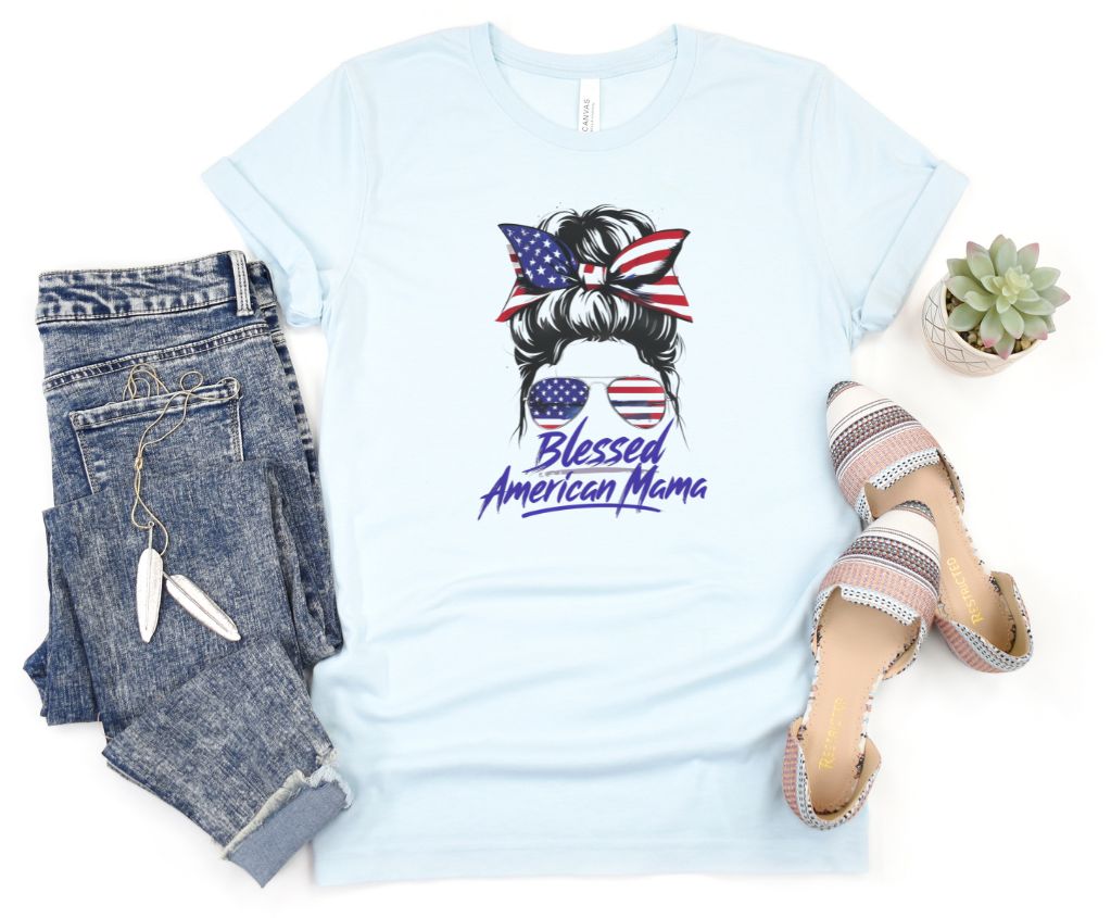 Blessed American Mama T-Shirt