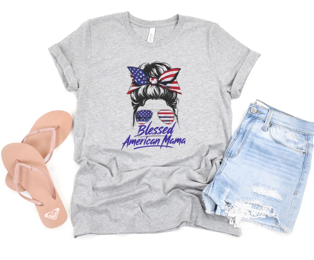 Blessed American Mama T-Shirt