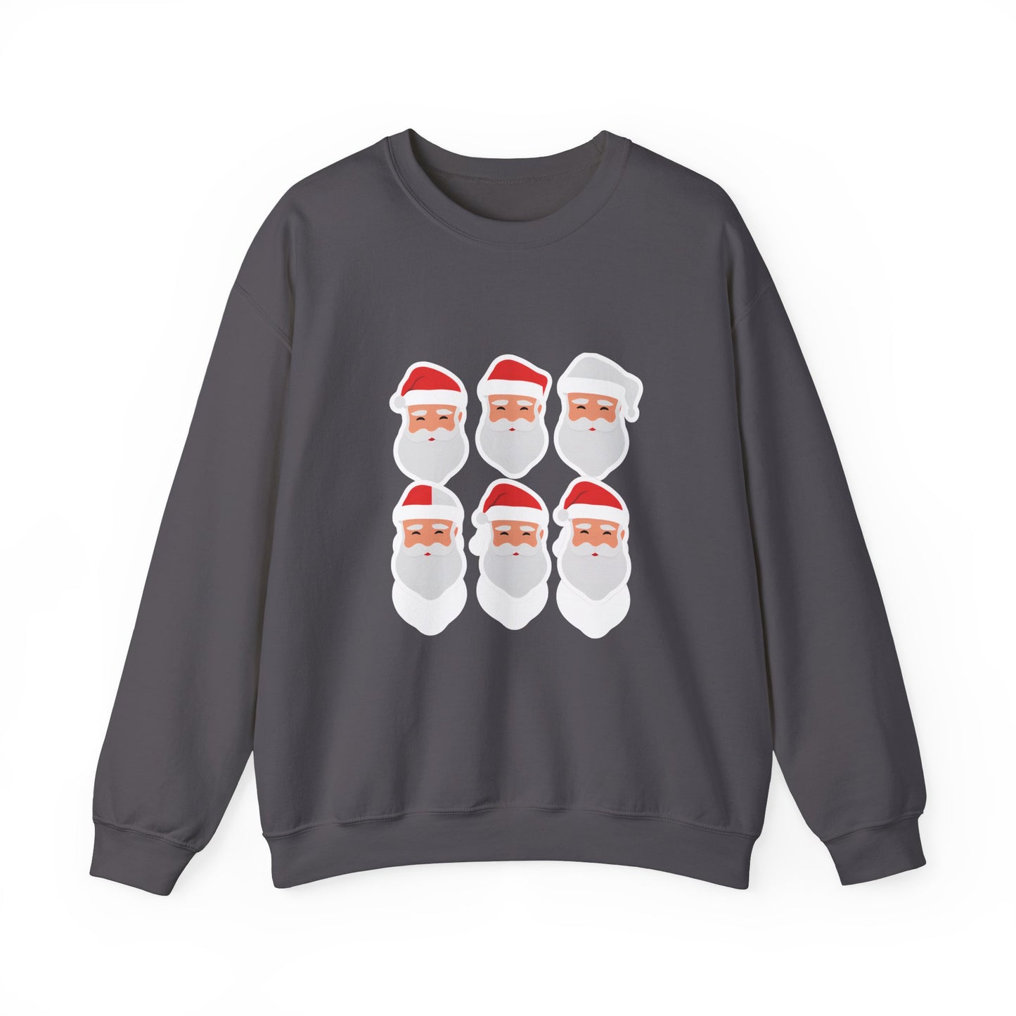 Graphic Designed Holiday Christmas Santa Portraits Crewneck Sweatshirt