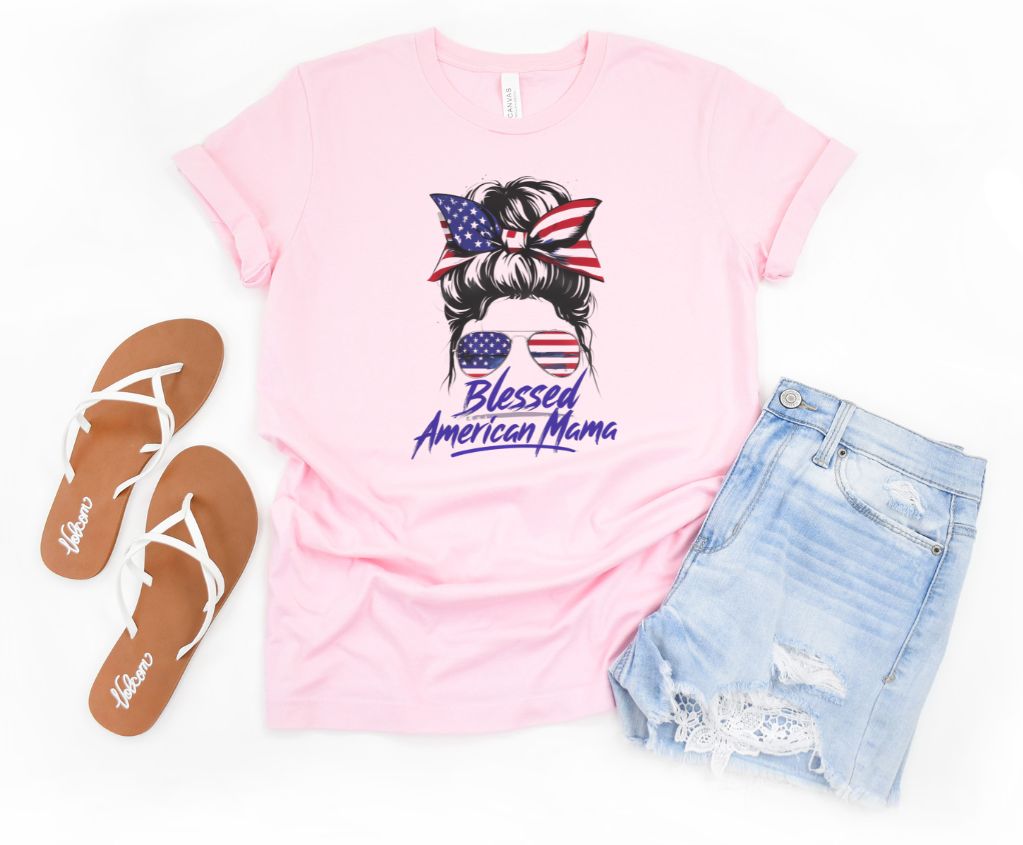 Blessed American Mama T-Shirt