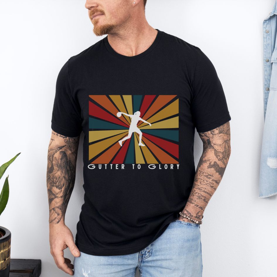Retro Bowling Champion Bowling King Gutter To Glory Graphic Comfort Unisex T-shirt