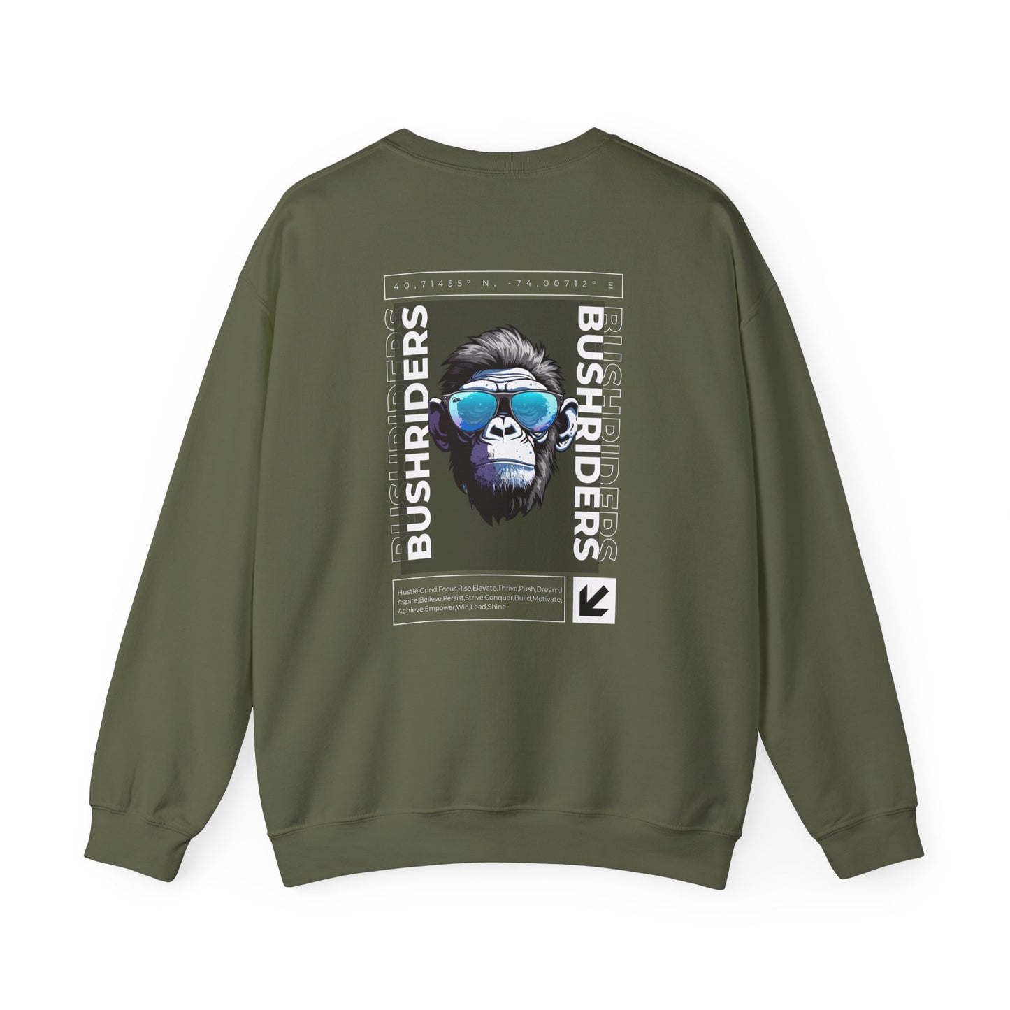 Graphic Designed Minimalist Bush Riders Crewneck Sweatshirt