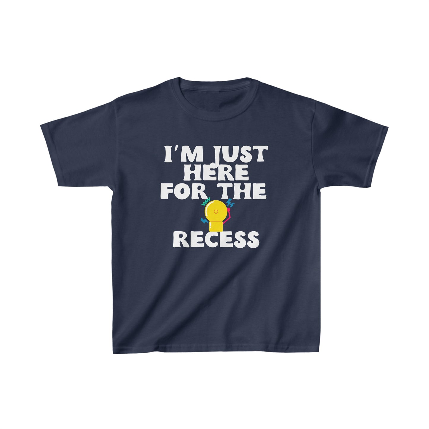 Graphic Kids Here For The Recess Designed Print T-shirts