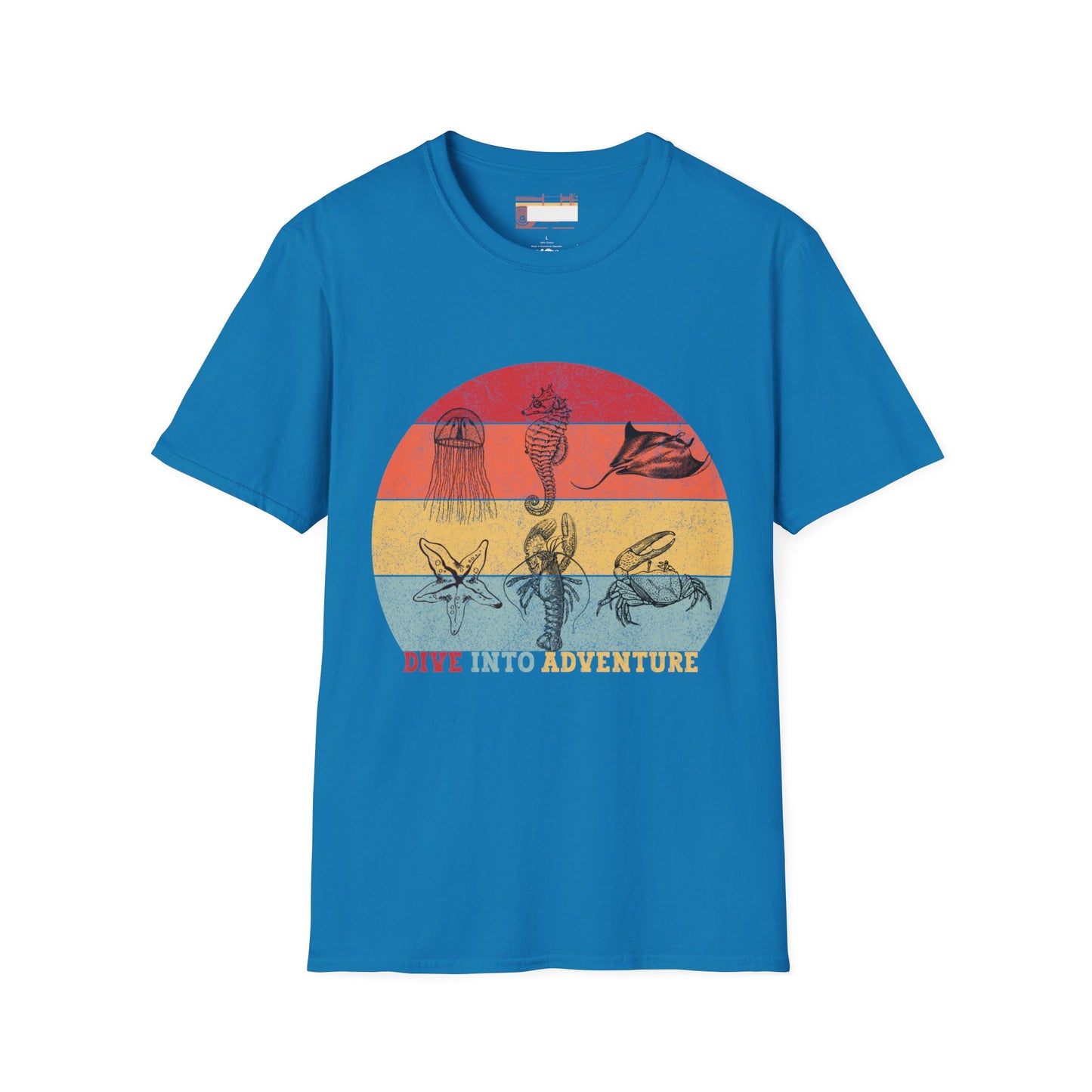 Deep Diving Sea Creatures Graphic Comfort Unisex T-shirt