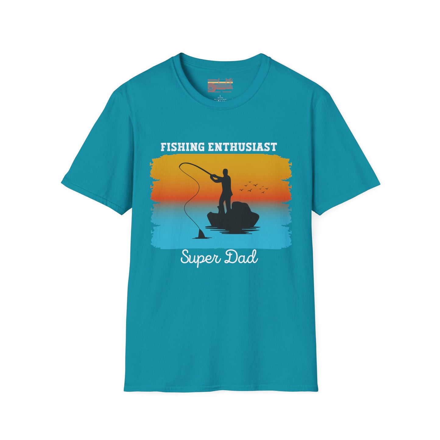 Fishing Enthusiast Super Dad Ultimate Comfort Unisex Fathers Day T-shirt