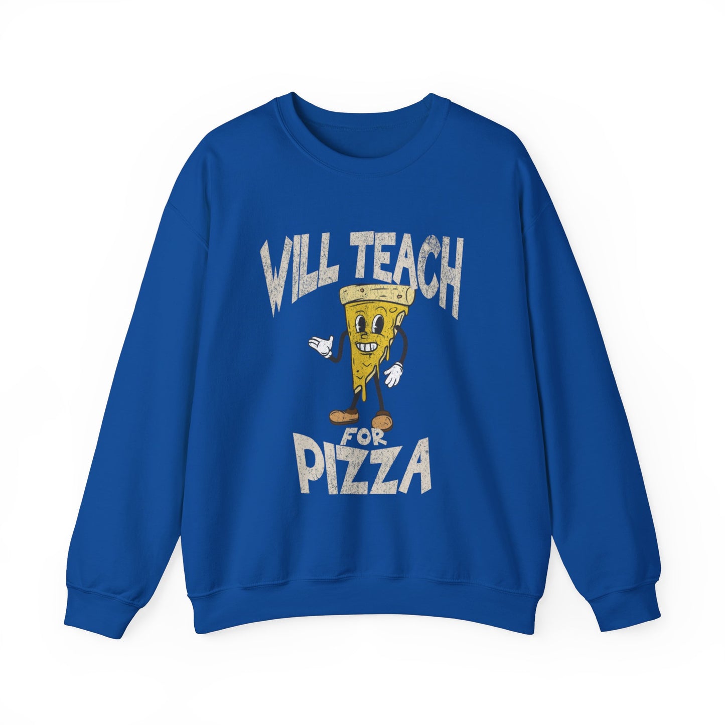 Graphic Designed Minimalist Unisex Pizza Lover World Pizza Day Crewneck Sweatshirt