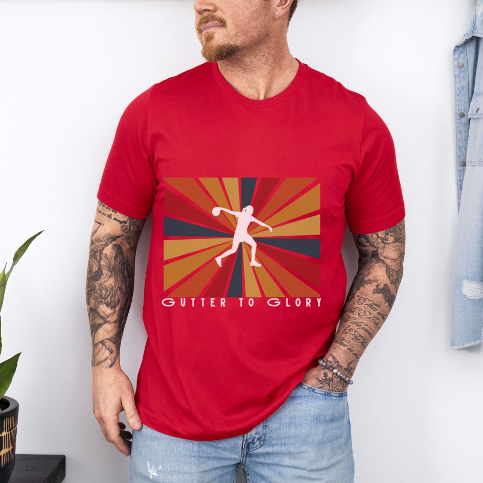 Retro Bowling Champion Bowling King Gutter To Glory Graphic Comfort Unisex T-shirt