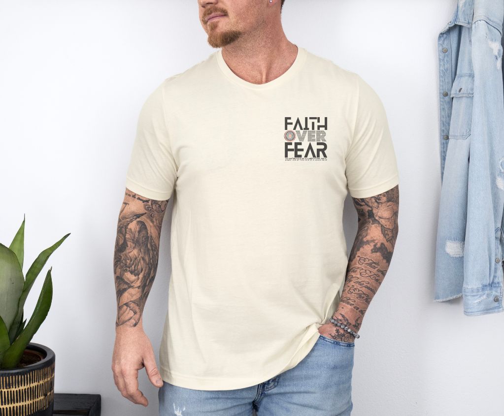 Christian Gospel Unisex Bible Faith Over Fear Verse Shirt