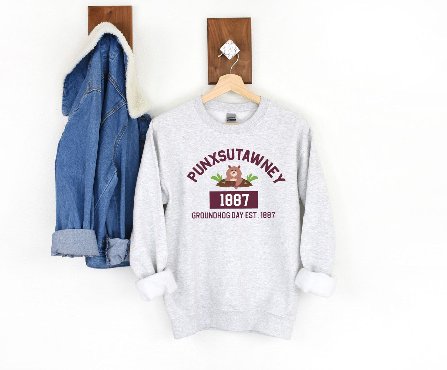 Graphic Groundhog Day Sweatshirt, Happy Groundhog Day Shirt