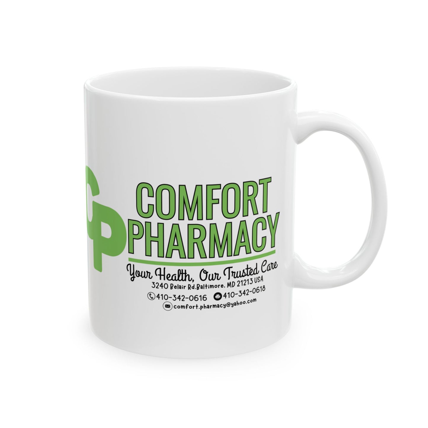 Comfort Pharmacy Ceramic Mug - 11oz & 15oz Coffee Cup