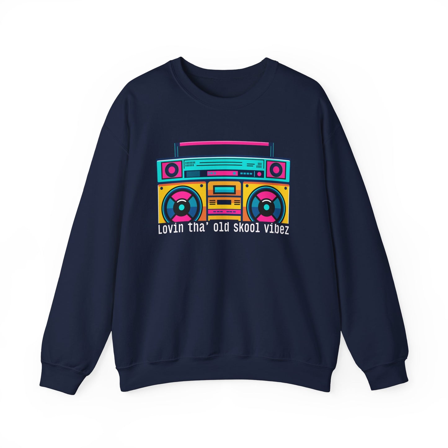 Graphic Designed Minimalist Unisex Old Skool Vibes Crewneck Sweatshirt
