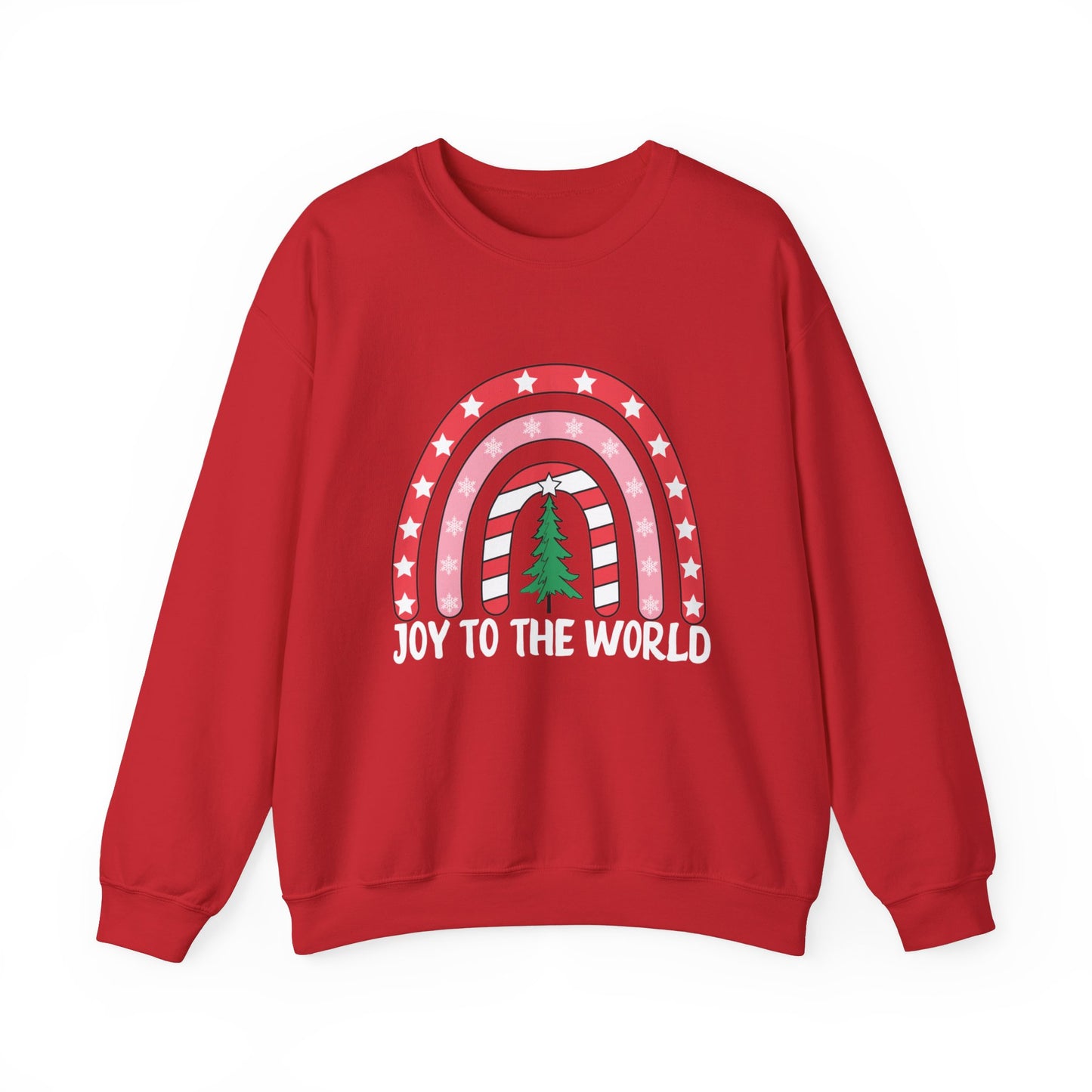 Graphic Designed Holiday Christmas Joy To The World Unisex Crewneck Sweatshirt