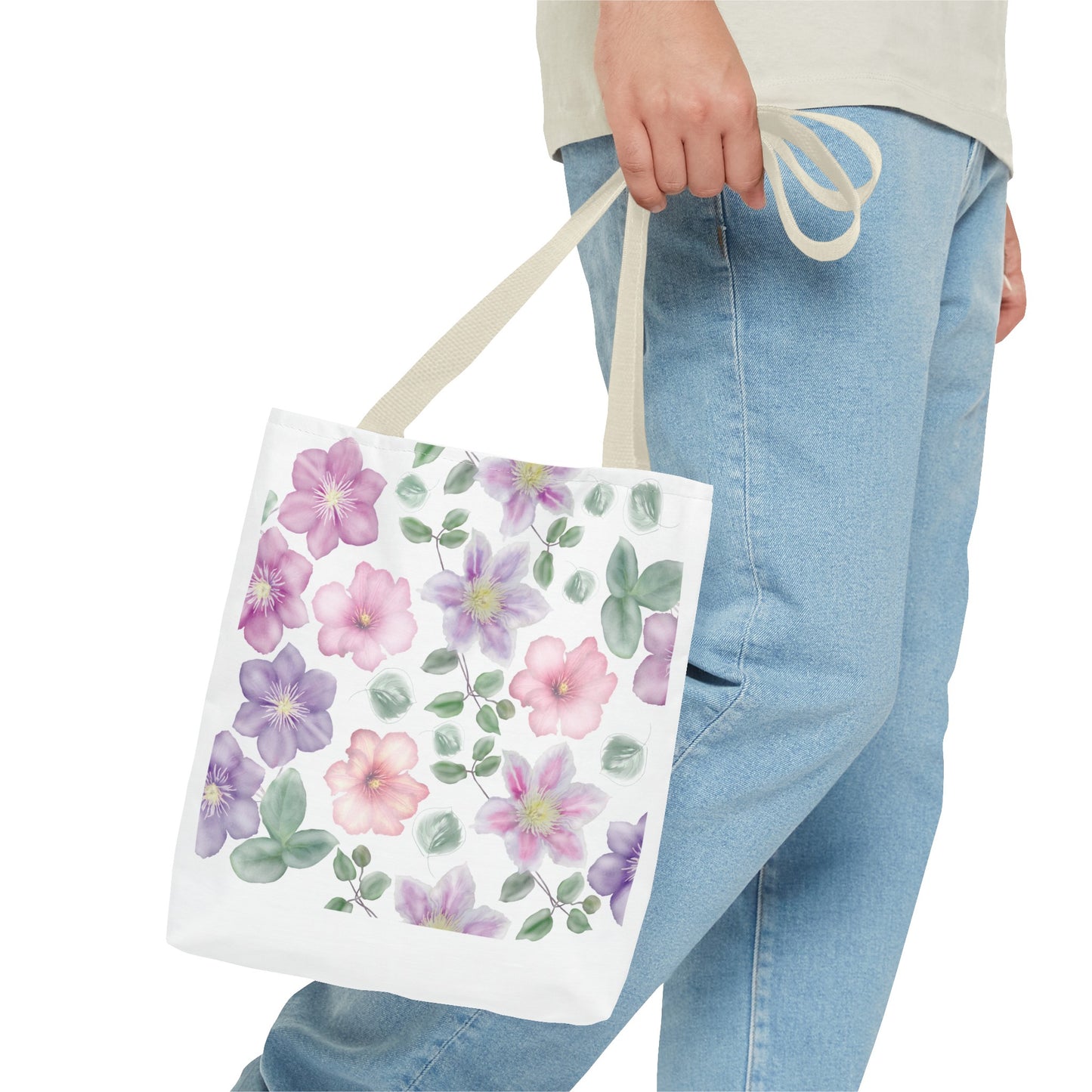 Summer Graphic Wild Flower Tote Bag